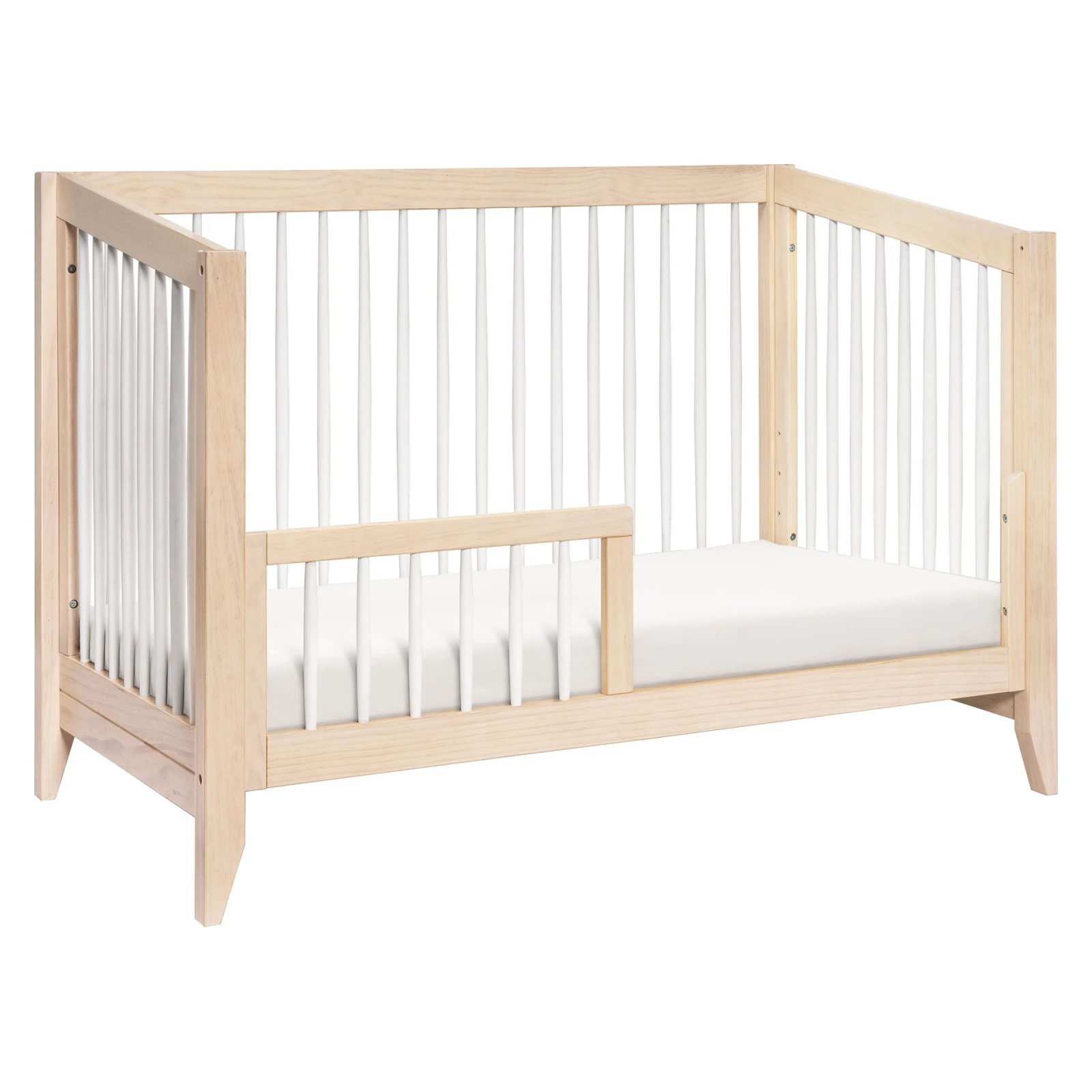 Sprout 4 In 1 Crib With Toddler Rail - Washed Natural / White