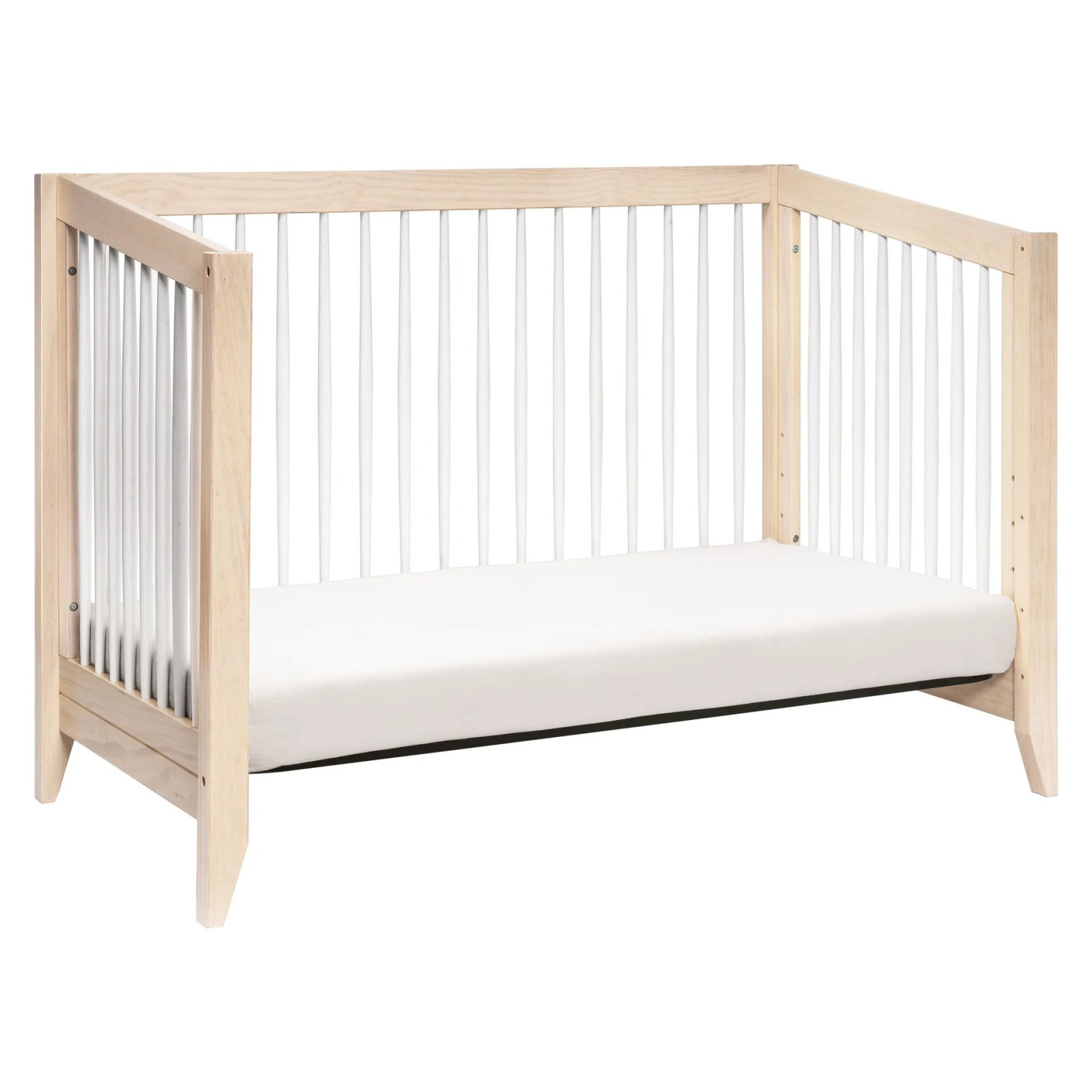 Sprout 4 In 1 Crib With Toddler Rail - Washed Natural / White