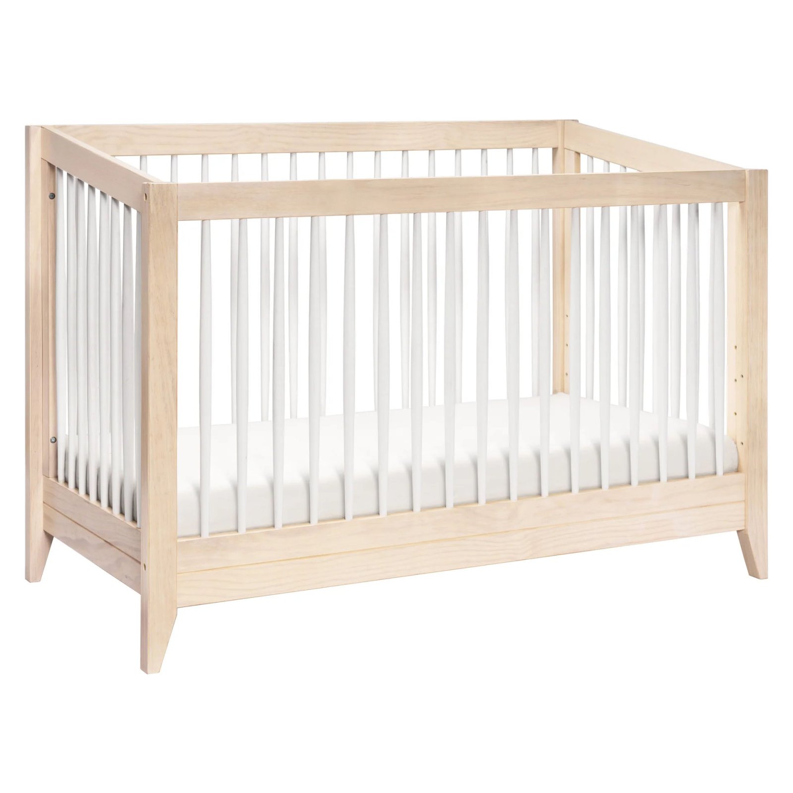 Sprout 4 In 1 Crib With Toddler Rail - Washed Natural / White