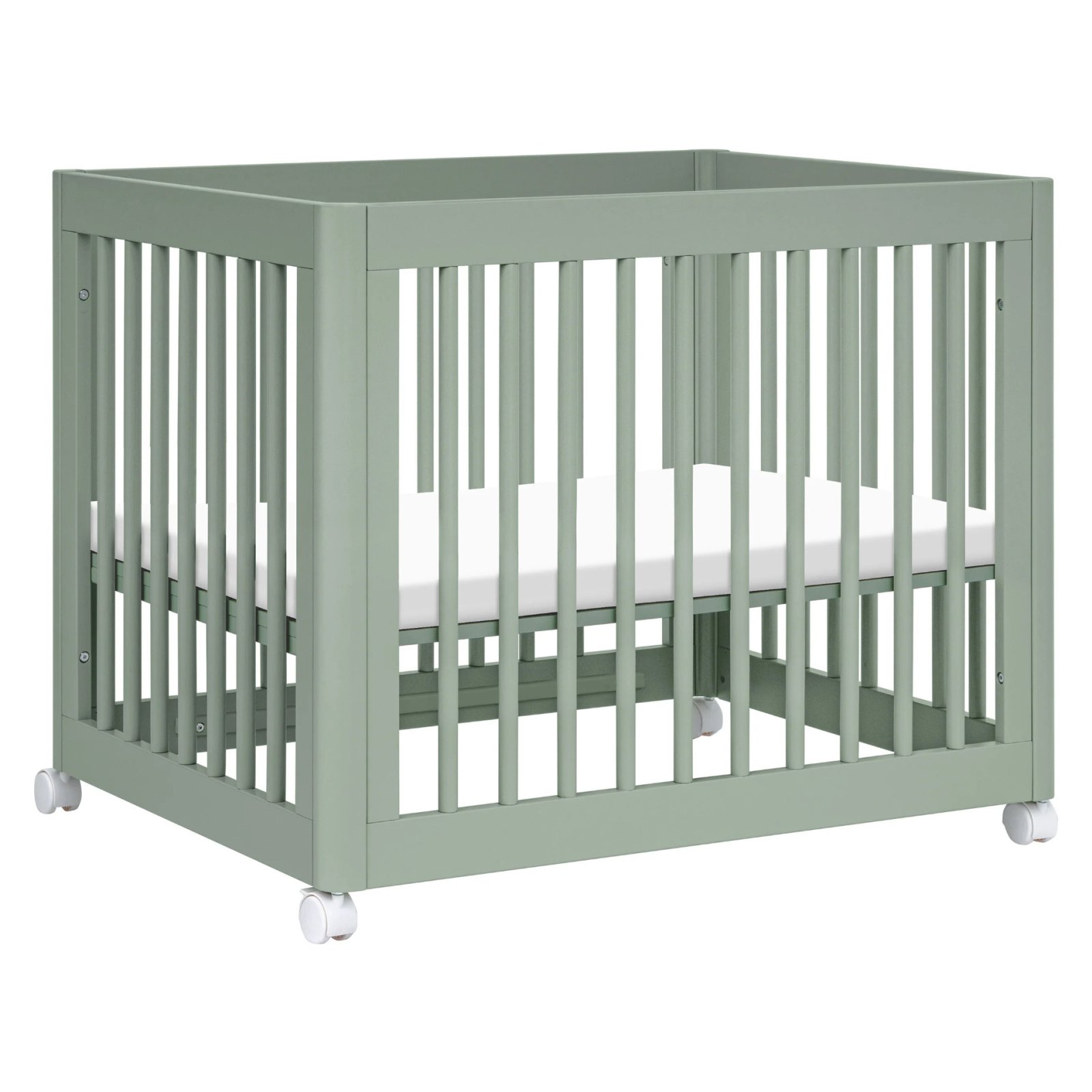 Yuzu 8 in 1 Convertible Crib with All Stages Conversion Kit - Light Sage