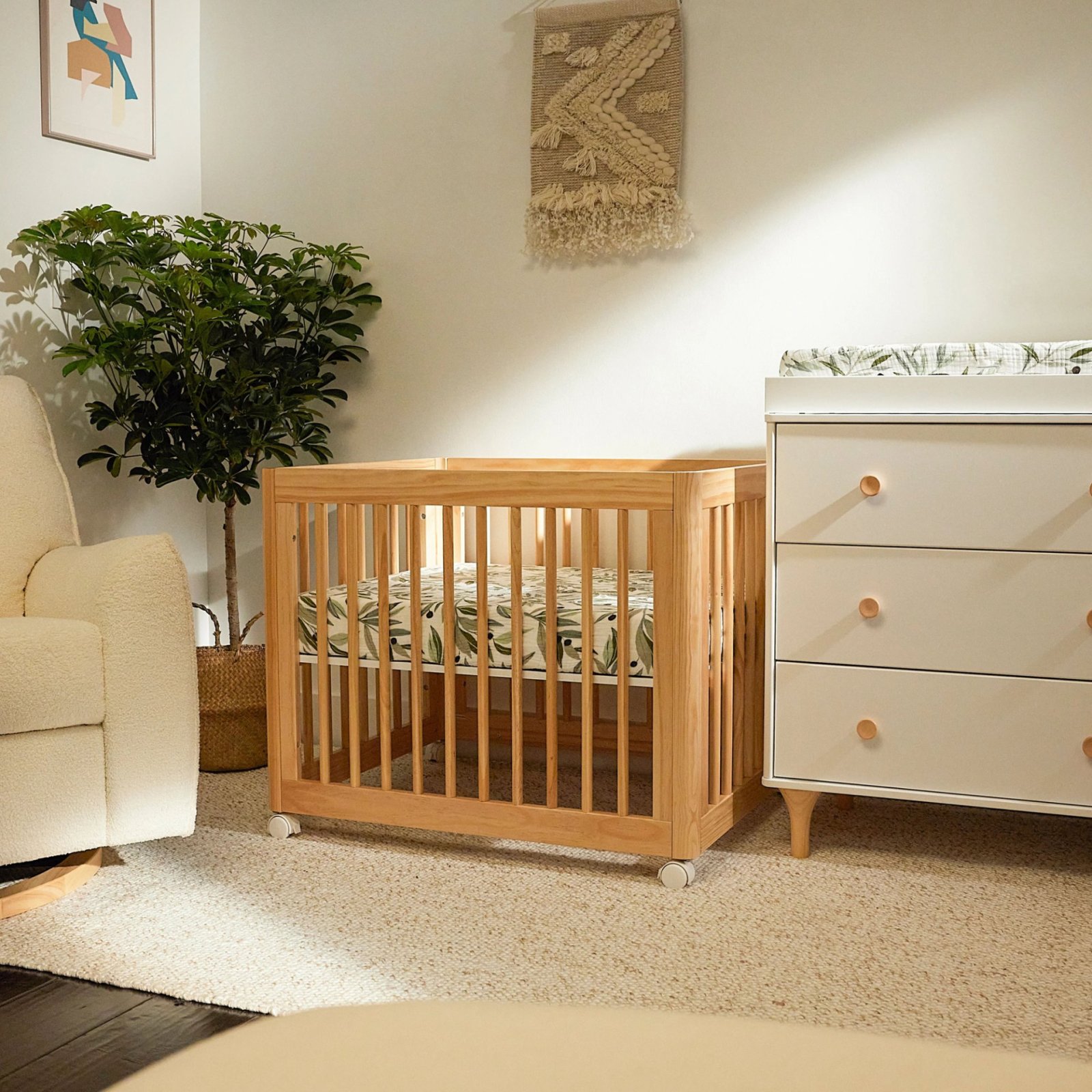 Yuzu 8 in 1 Convertible Crib with All Stages Conversion Kit - Natural