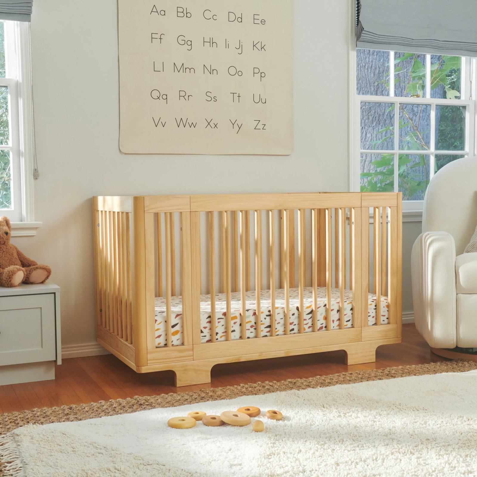 Yuzu 8 in 1 Convertible Crib with All Stages Conversion Kit - Natural