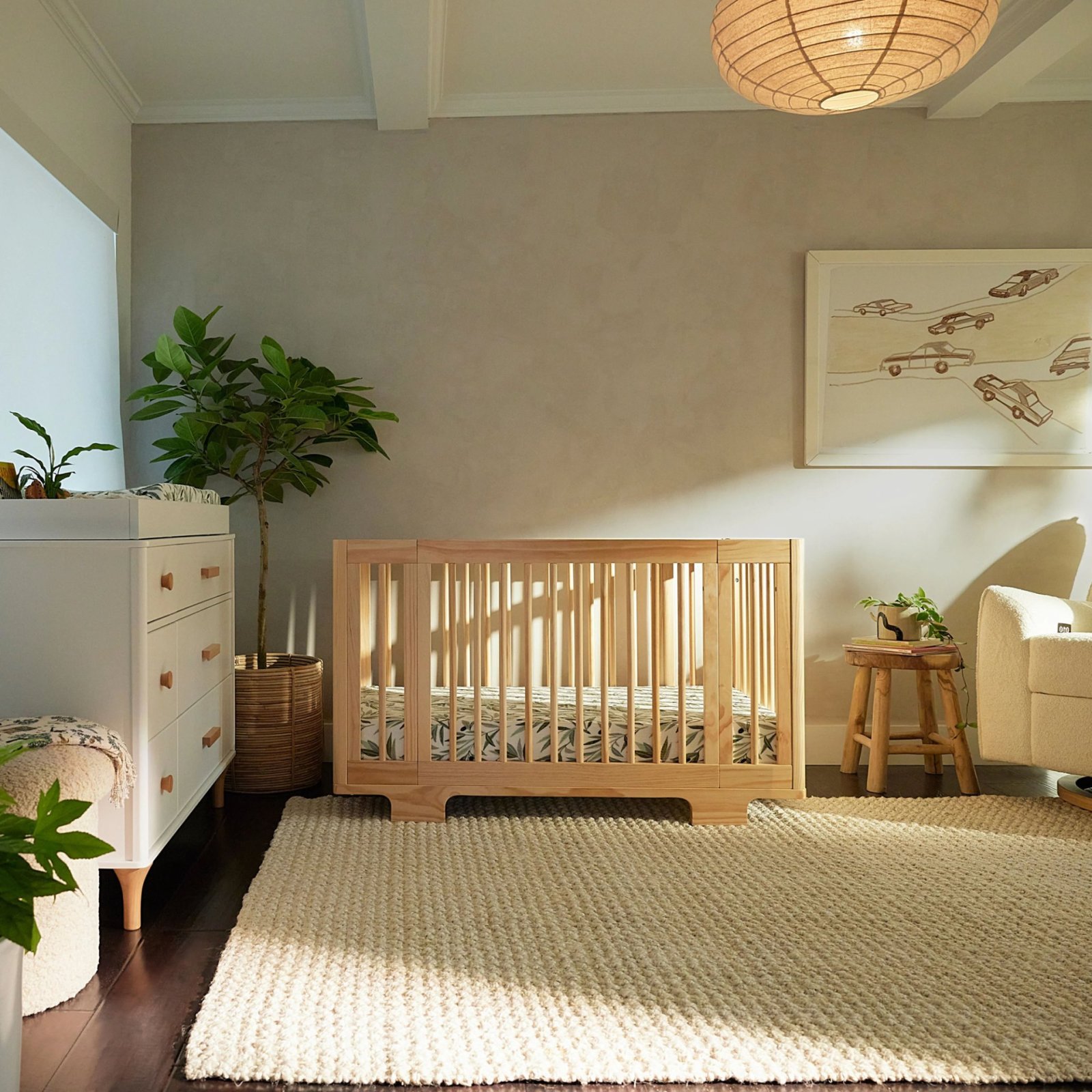 Yuzu 8 in 1 Convertible Crib with All Stages Conversion Kit - Natural