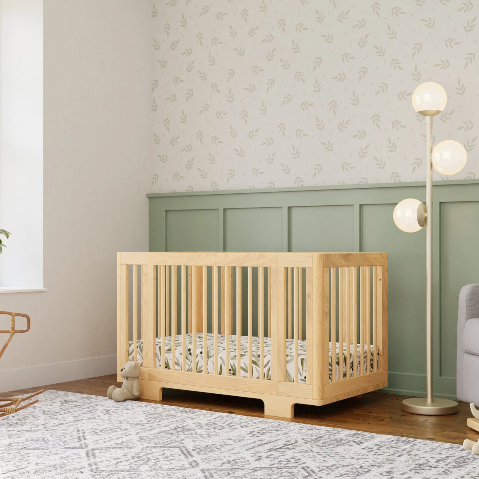 Yuzu 8 in 1 Convertible Crib with All Stages Conversion Kit - Natural