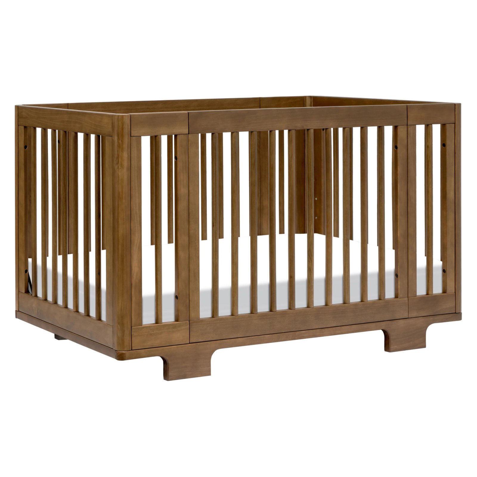Yuzu 8-In-1 Convertible Crib with Toddler Conversion Kit - Natural Walnut