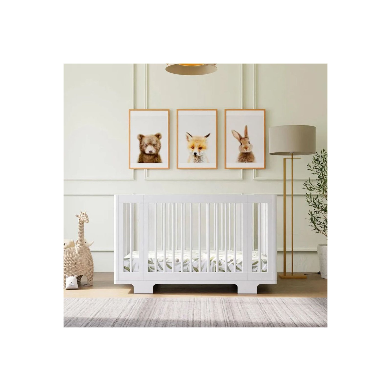 Yuzu 8 in 1 Convertible Crib with All Stages Conversion Kit - White