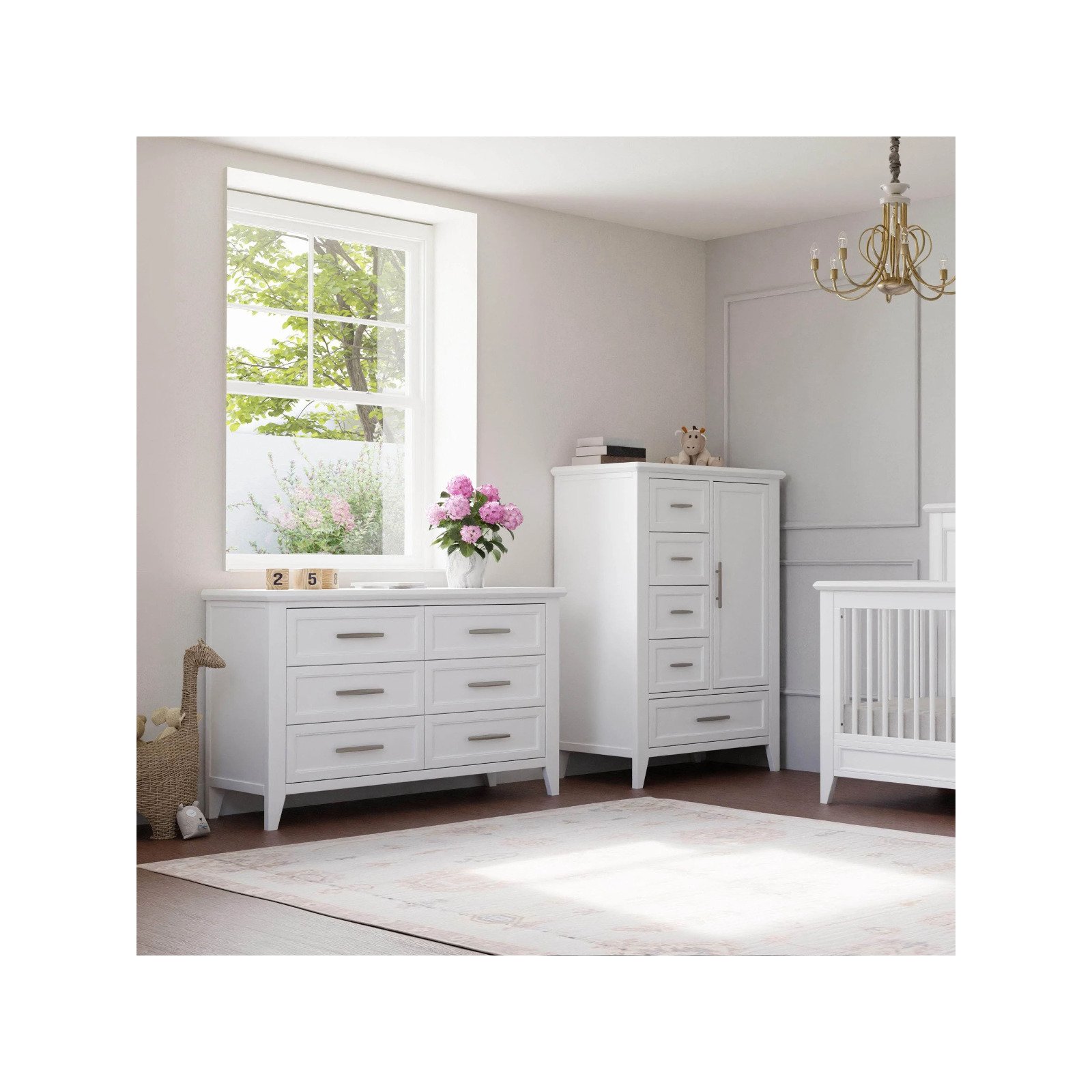 Beckett 6 Drawer Double Dresser - Warm White