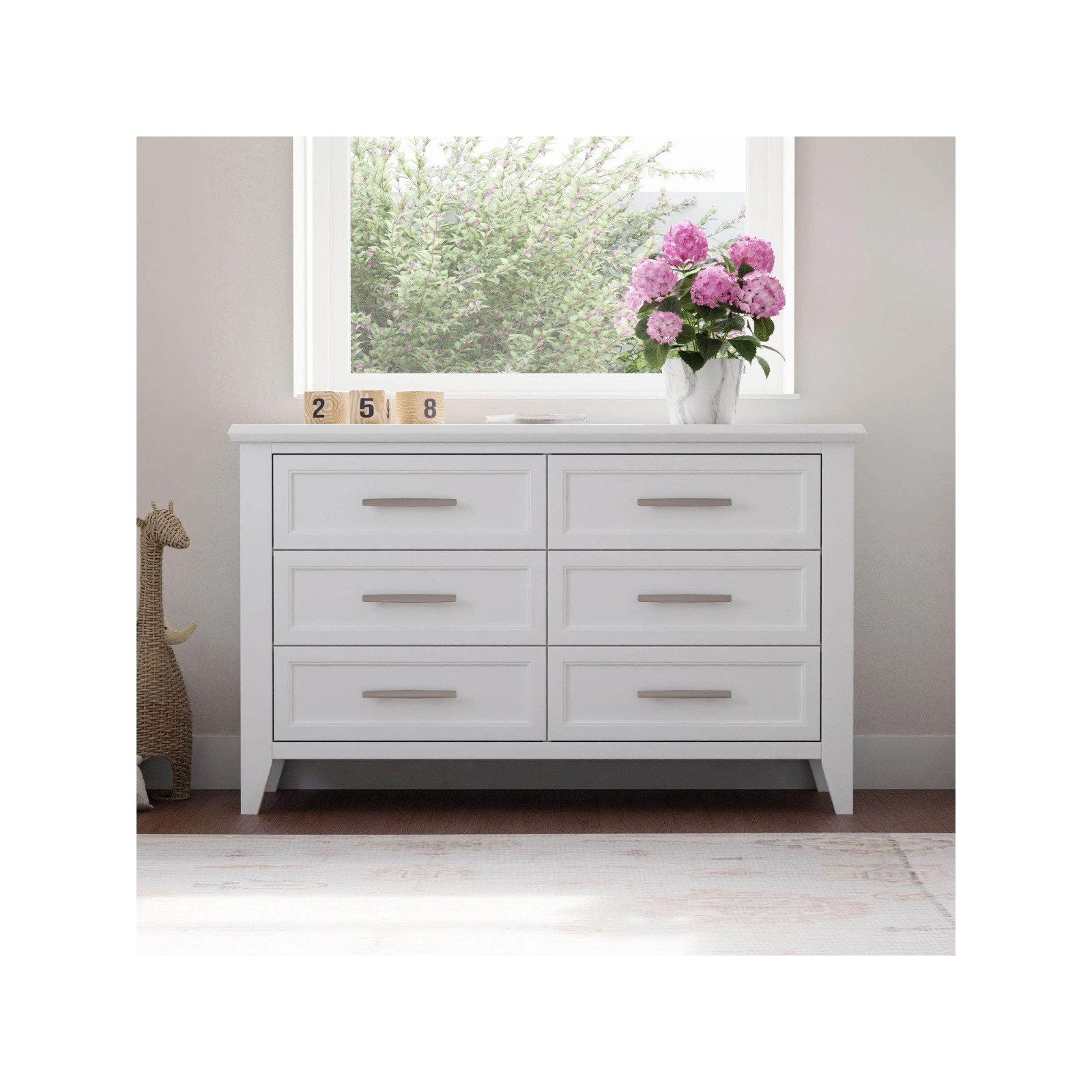 Beckett 6 Drawer Double Dresser - Warm White