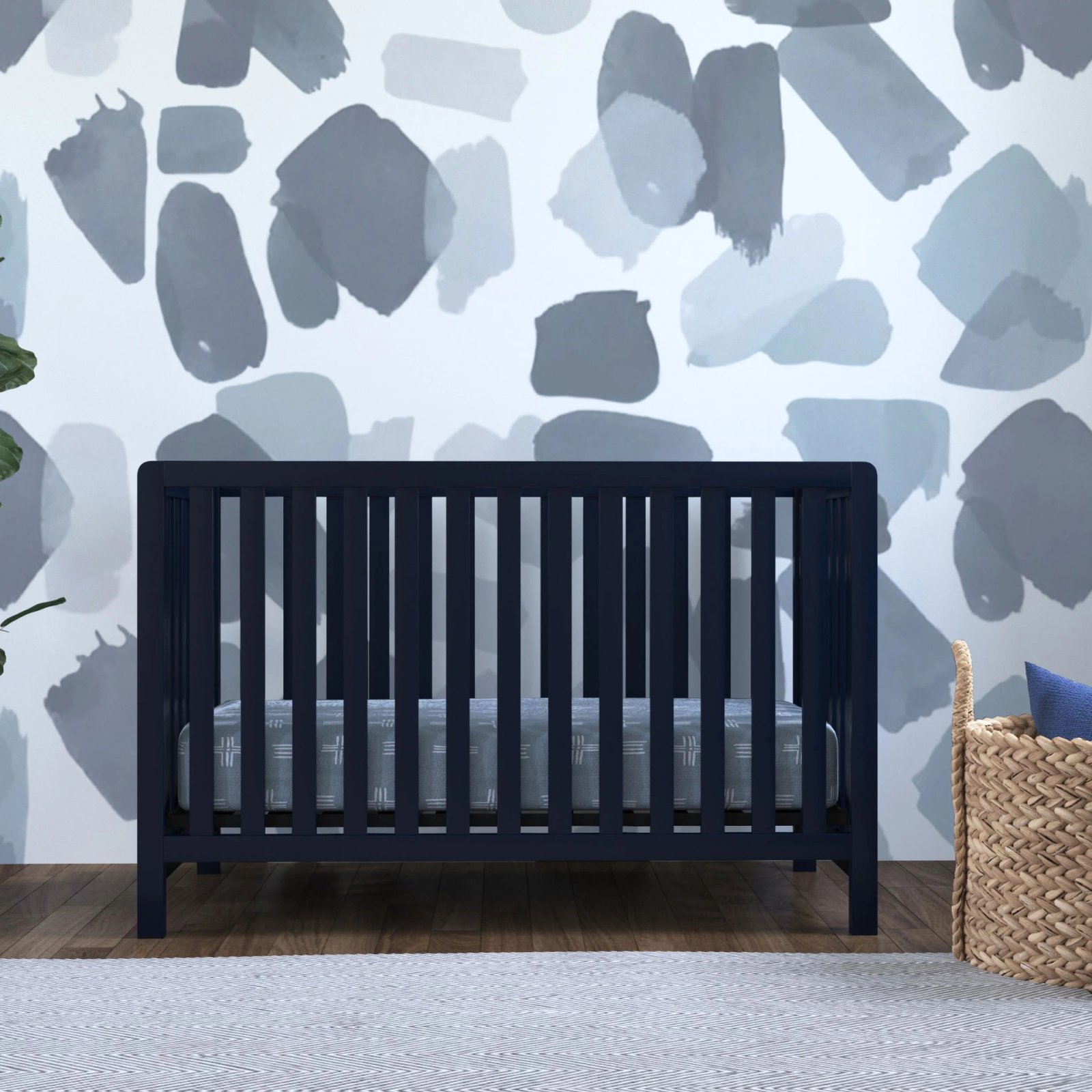 Colby 4-in-1 Low Profile Convertible Crib - Navy Blue