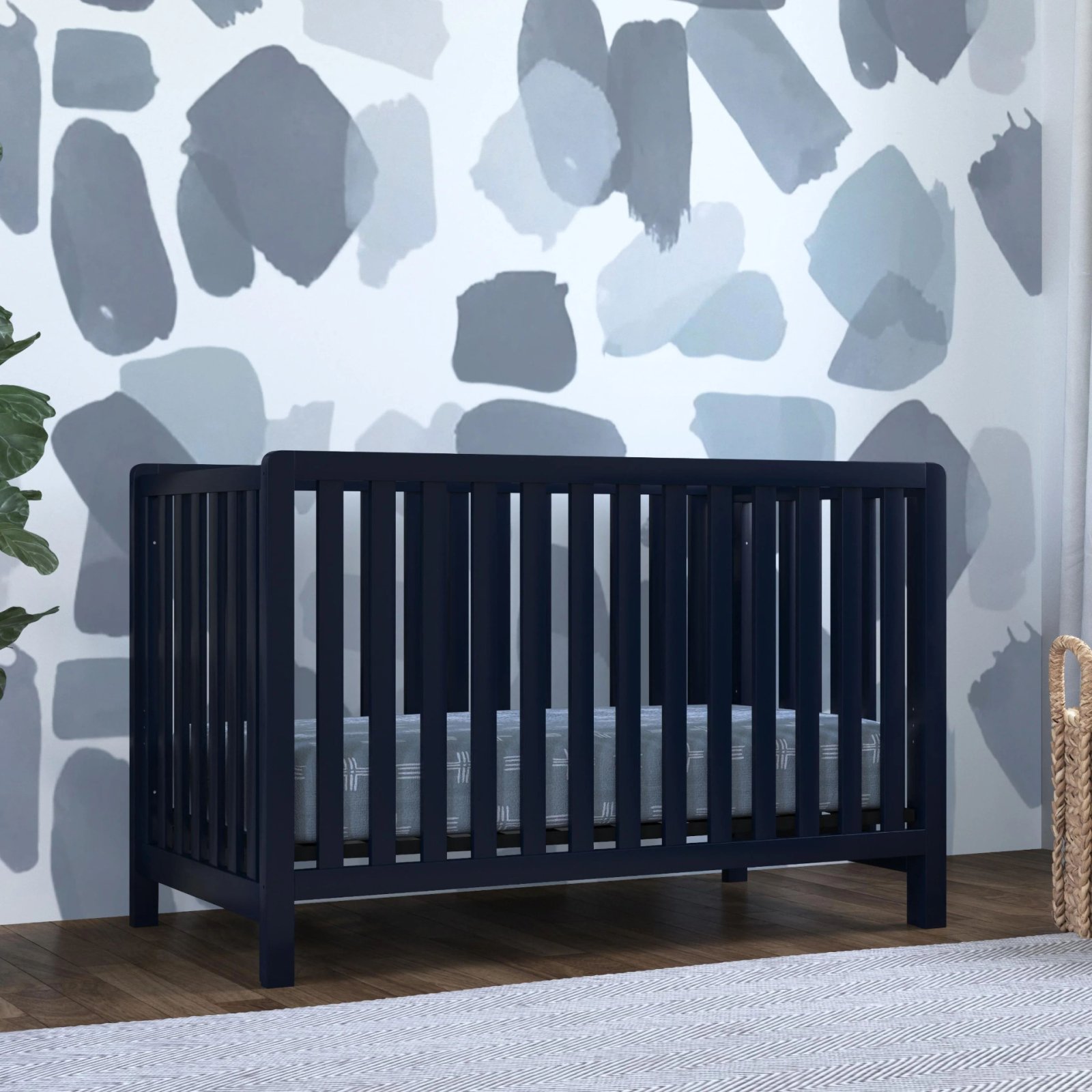 Colby 4-in-1 Low Profile Convertible Crib - Navy Blue