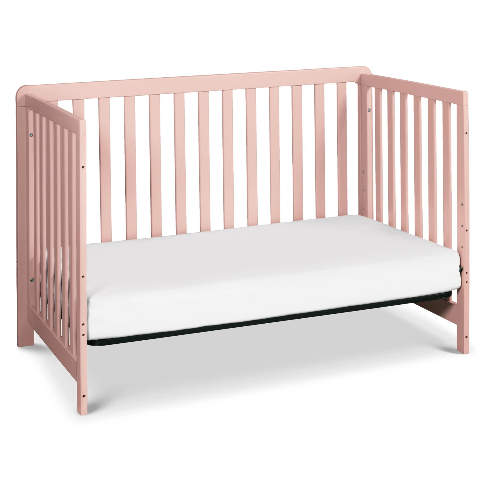 Colby 4-in-1 Low Profile Convertible Crib - Petal Pink