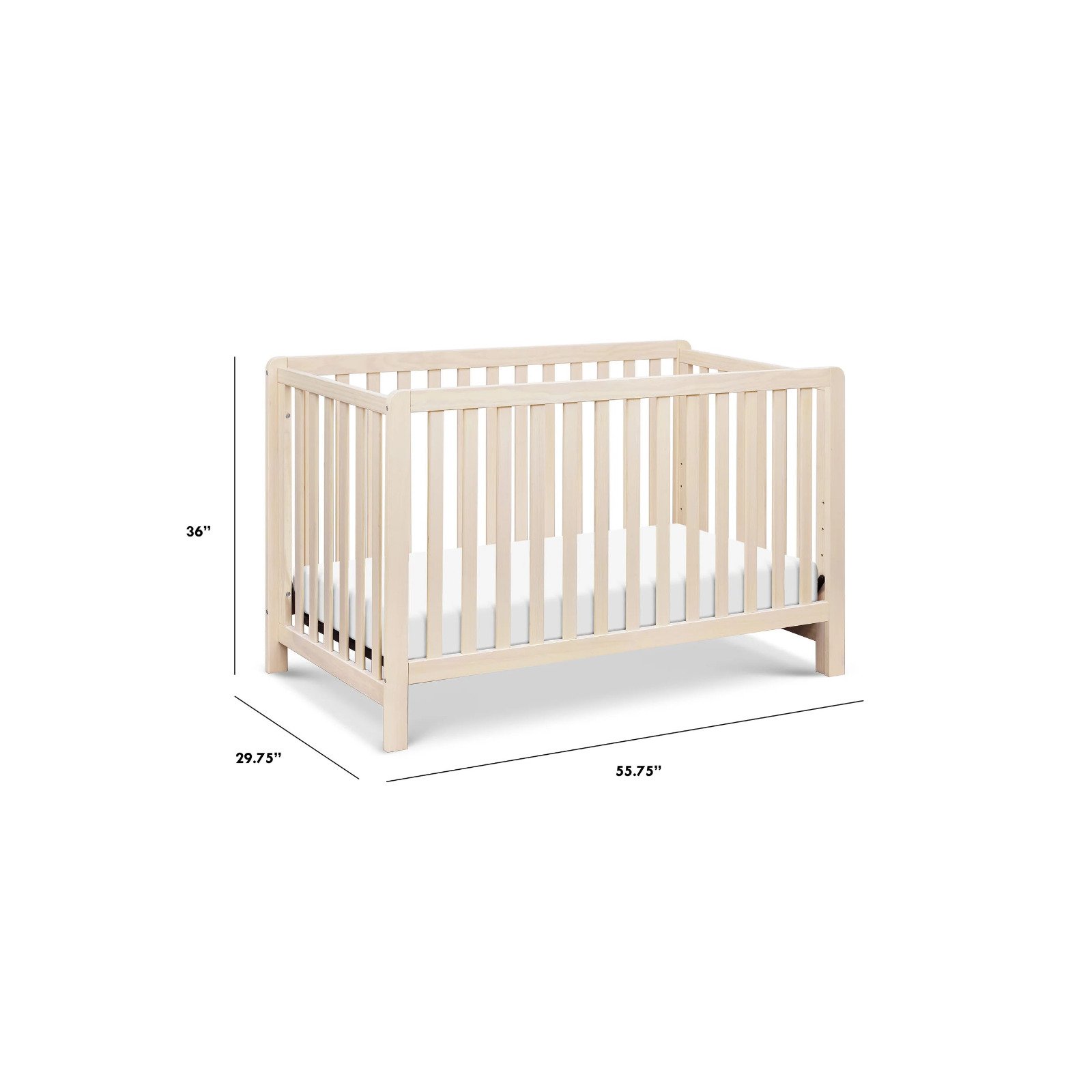 Colby 4-in-1 Low Profile Convertible Crib - Washed Natural