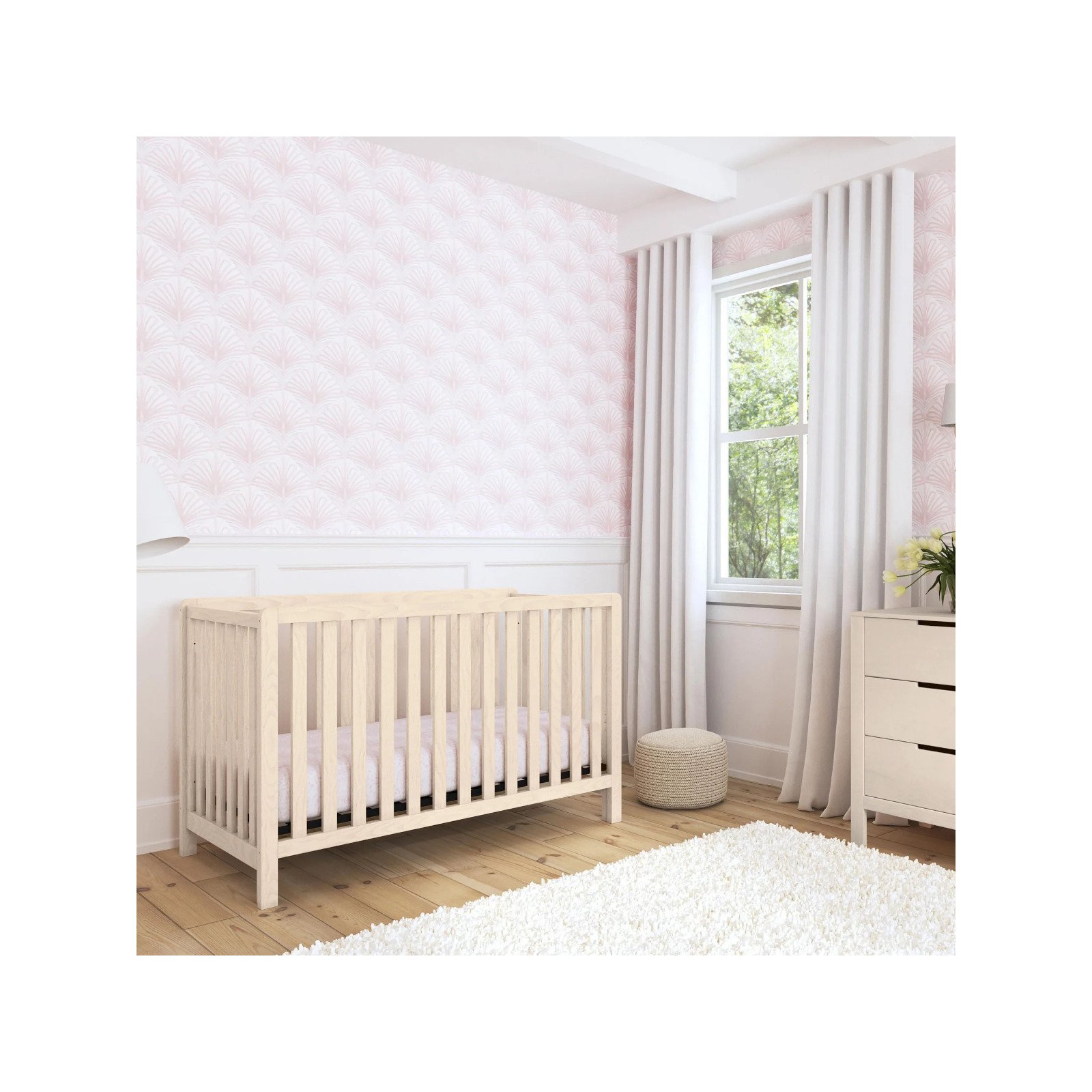 Colby 4-in-1 Low Profile Convertible Crib - Washed Natural