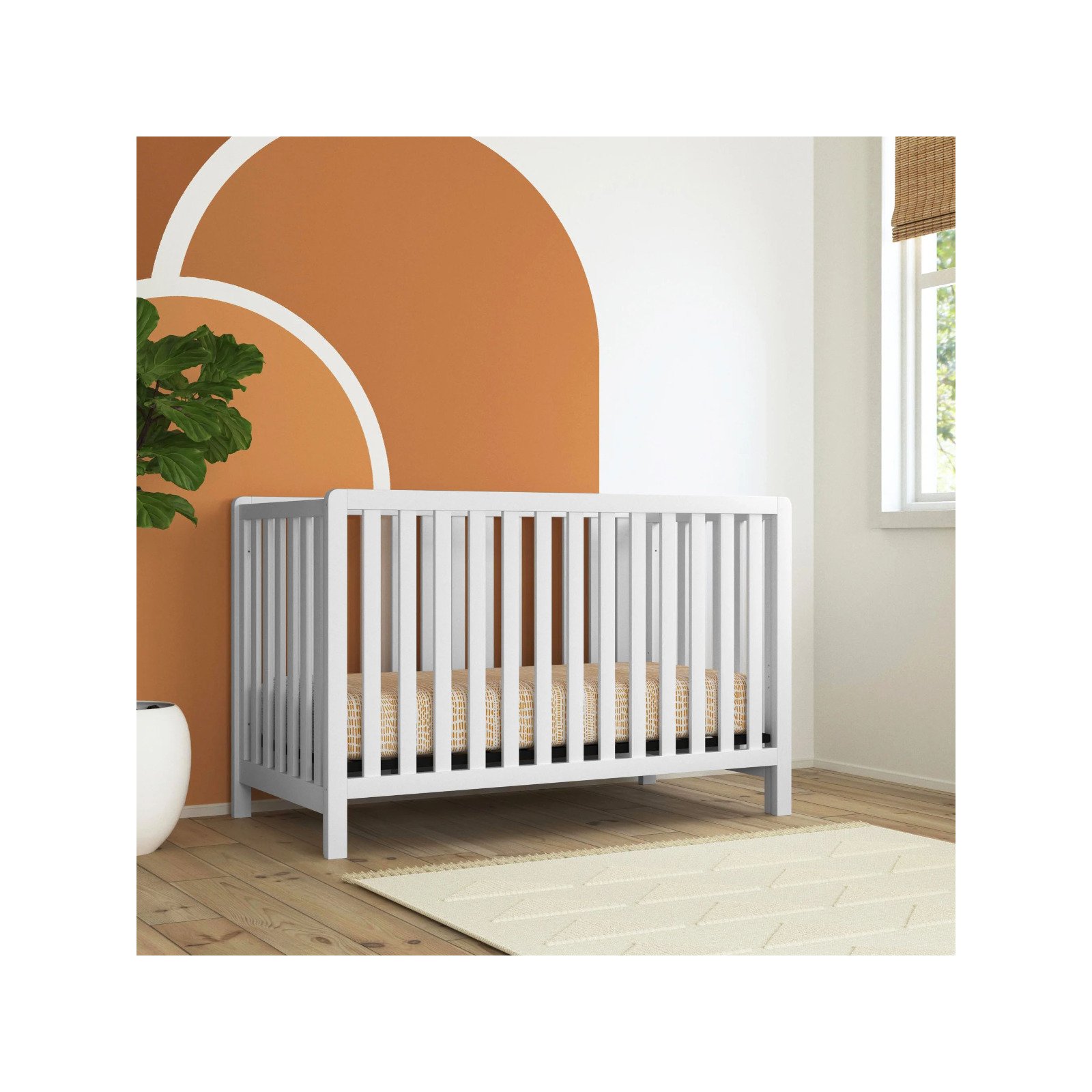 Colby 4-in-1 Low Profile Convertible Crib - White 