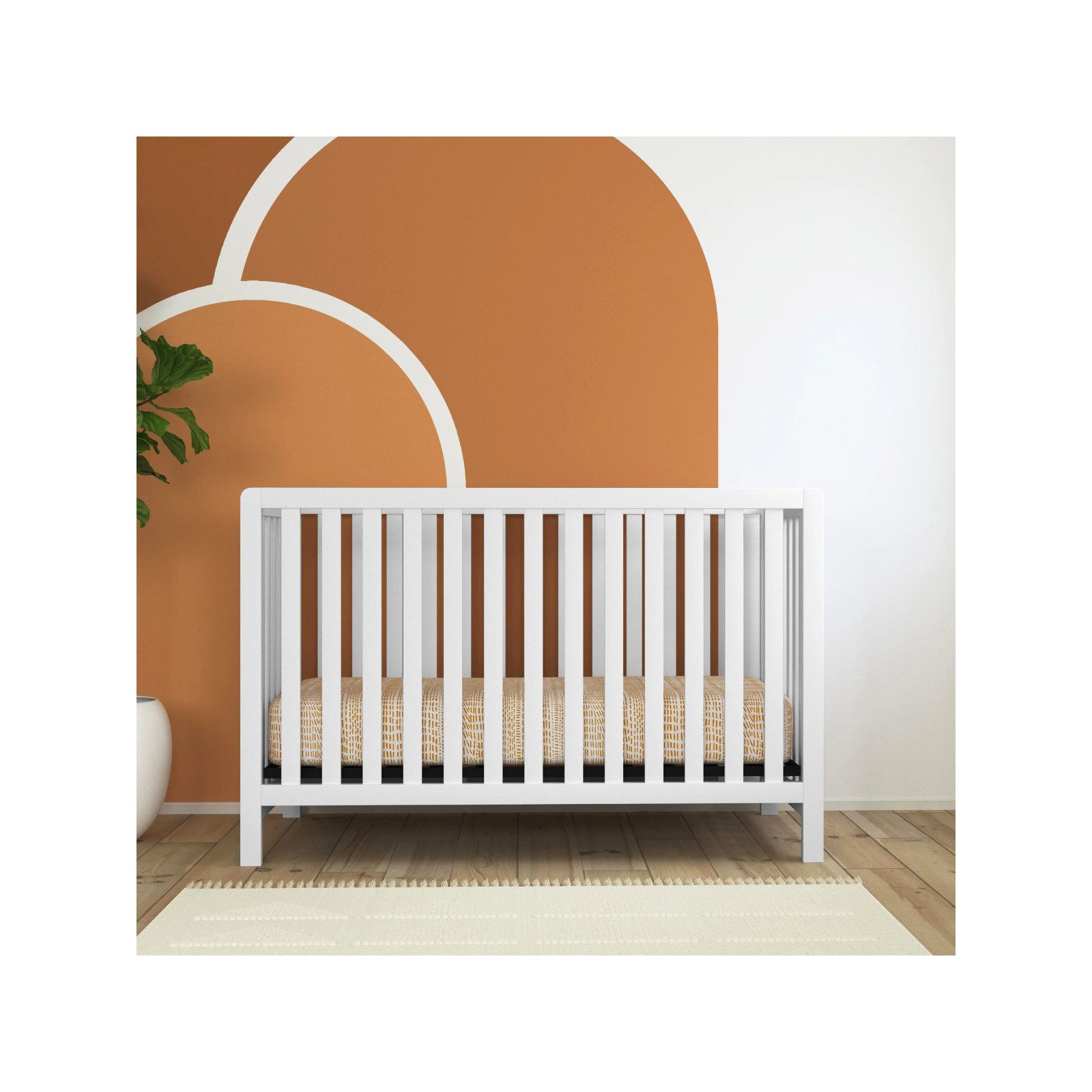 Colby 4-in-1 Low Profile Convertible Crib - White 