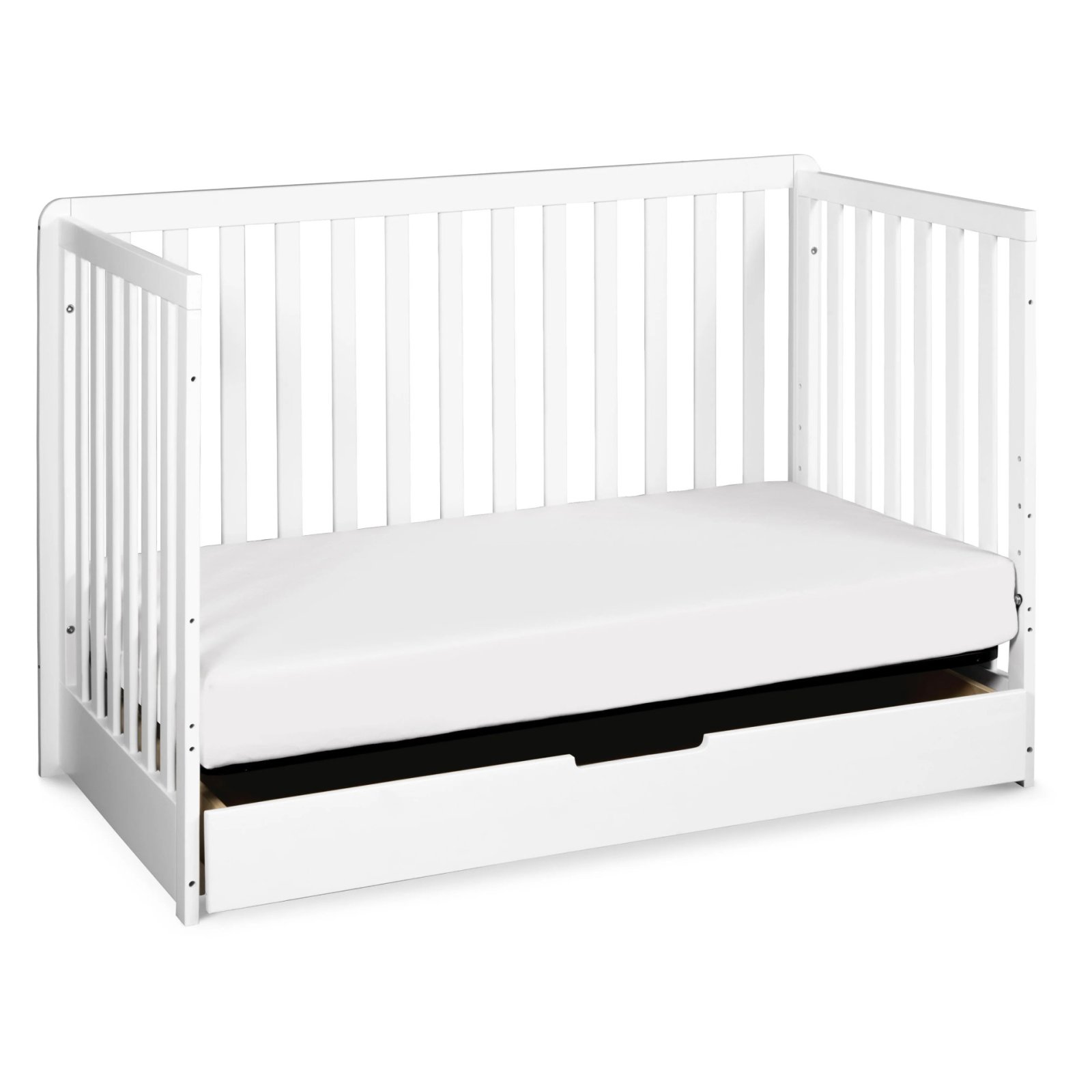 Colby 4 In 1 Convertible Crib with Trundle Drawer White
