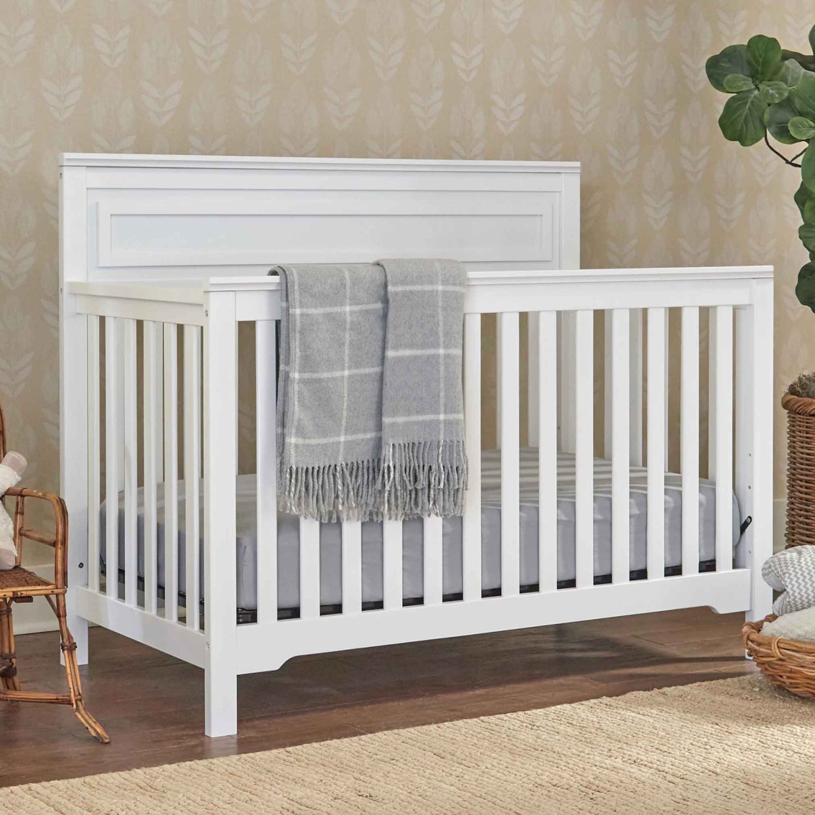 Autumn 4 In 1 Convertible Crib - White