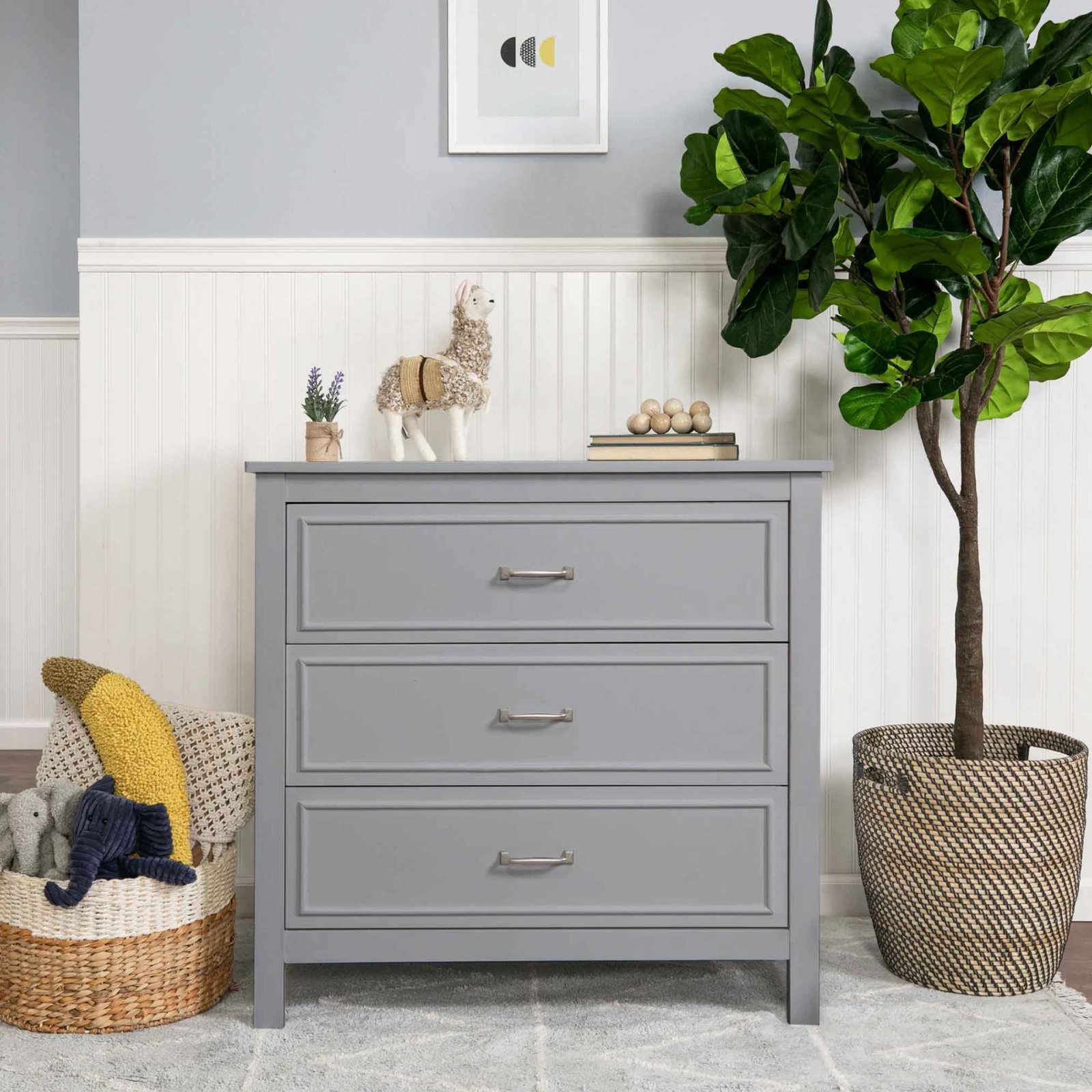 Charlie 3 Drawer Dresser - Grey