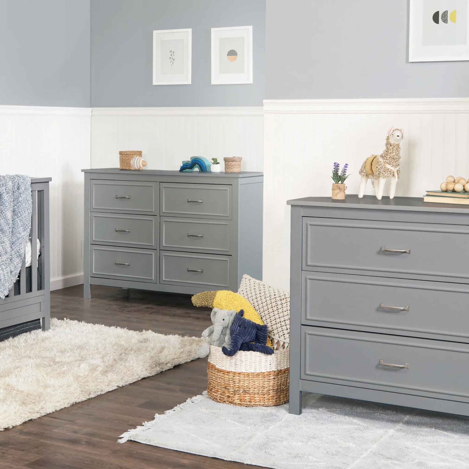 Charlie 3 Drawer Dresser - Grey