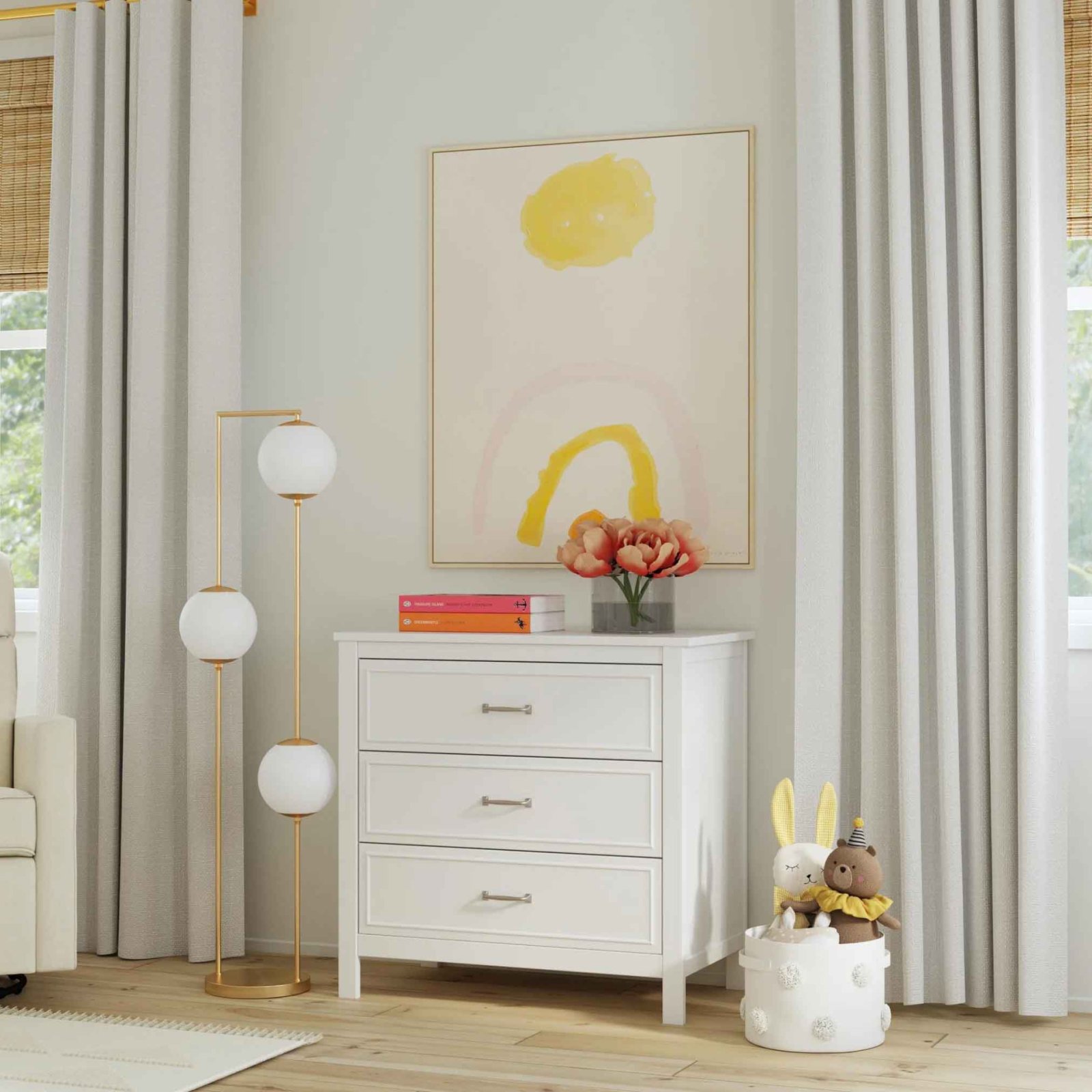 Charlie 3 Drawer Dresser - White