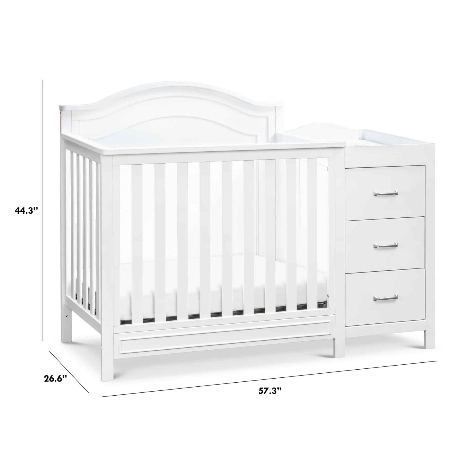 Charlie 4- In -1 Convertible Mini Crib N Changer White