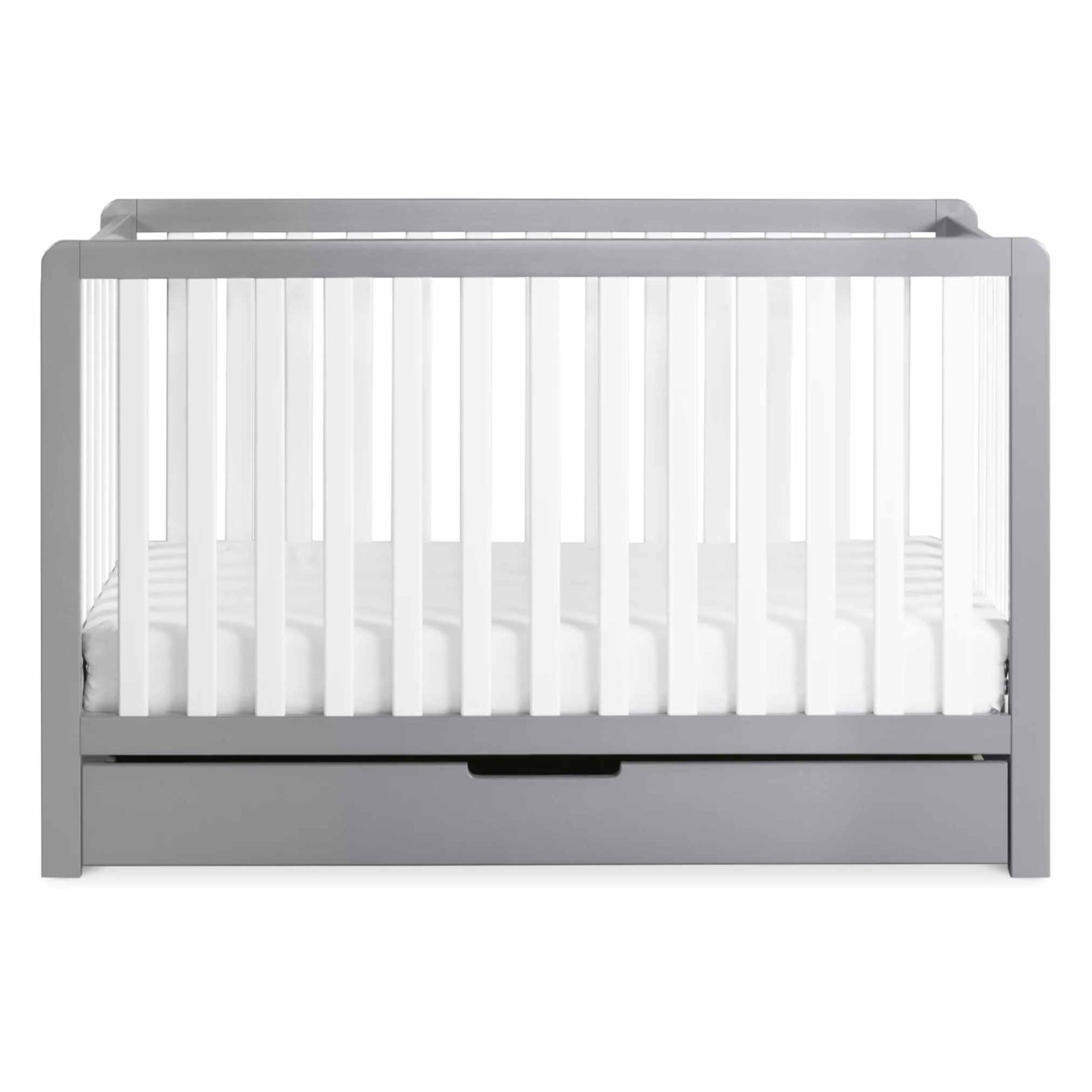 Colby 4 In 1 Convertible Crib with Trundle Drawer - Grey White