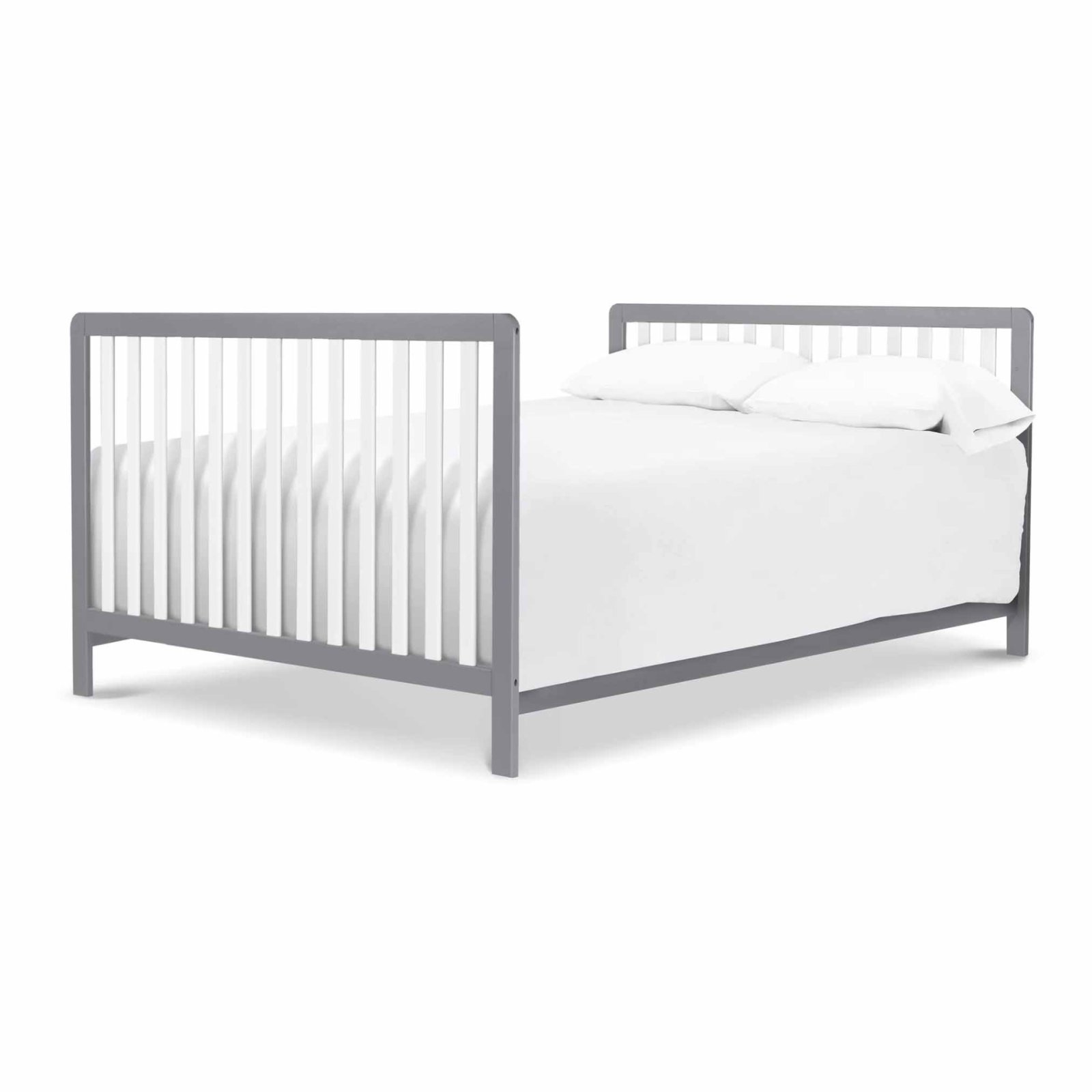 Colby 4 In 1 Convertible Crib with Trundle Drawer - Grey White