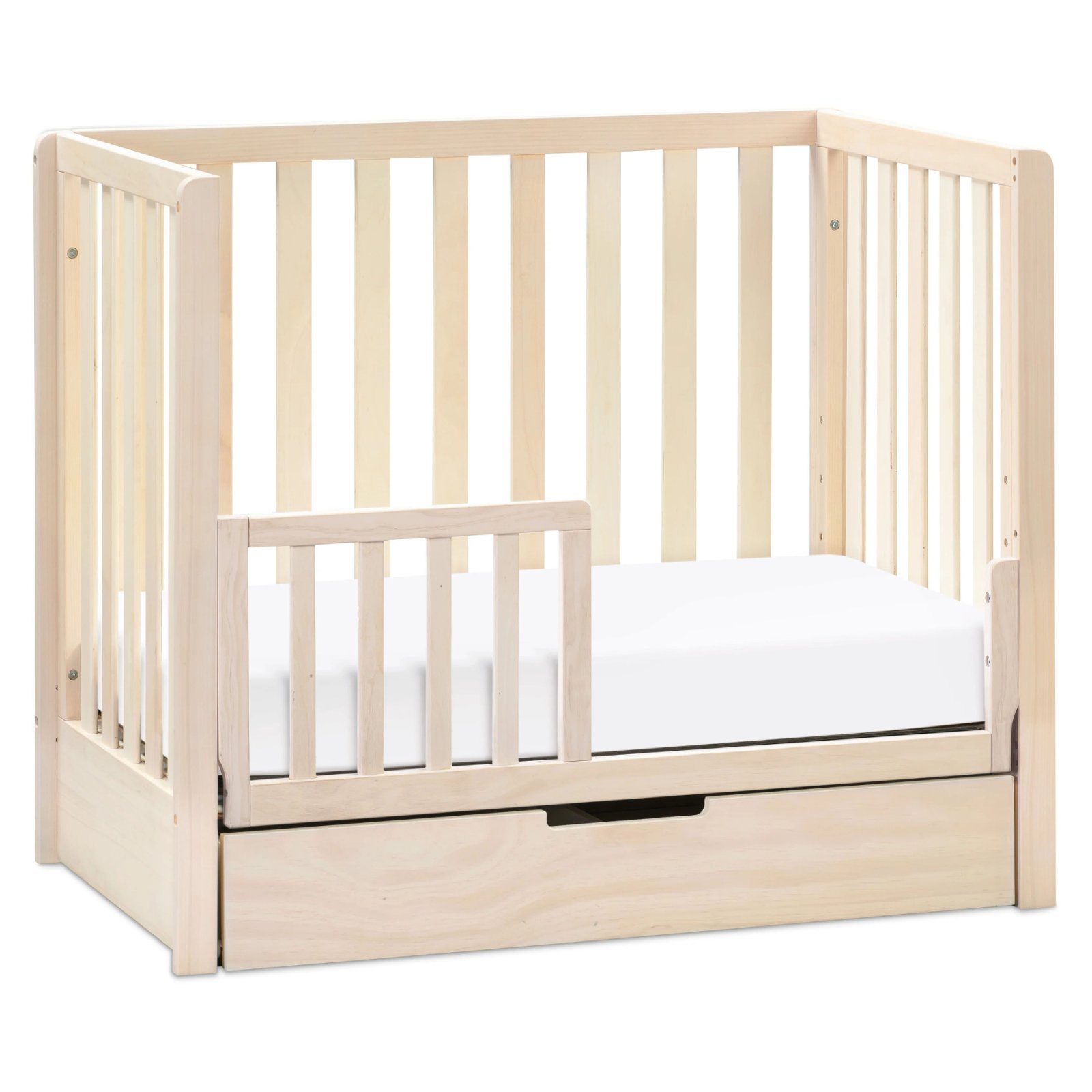 Colby 4 - In - 1 Convertible Mini Crib With Trundle Washed Natural