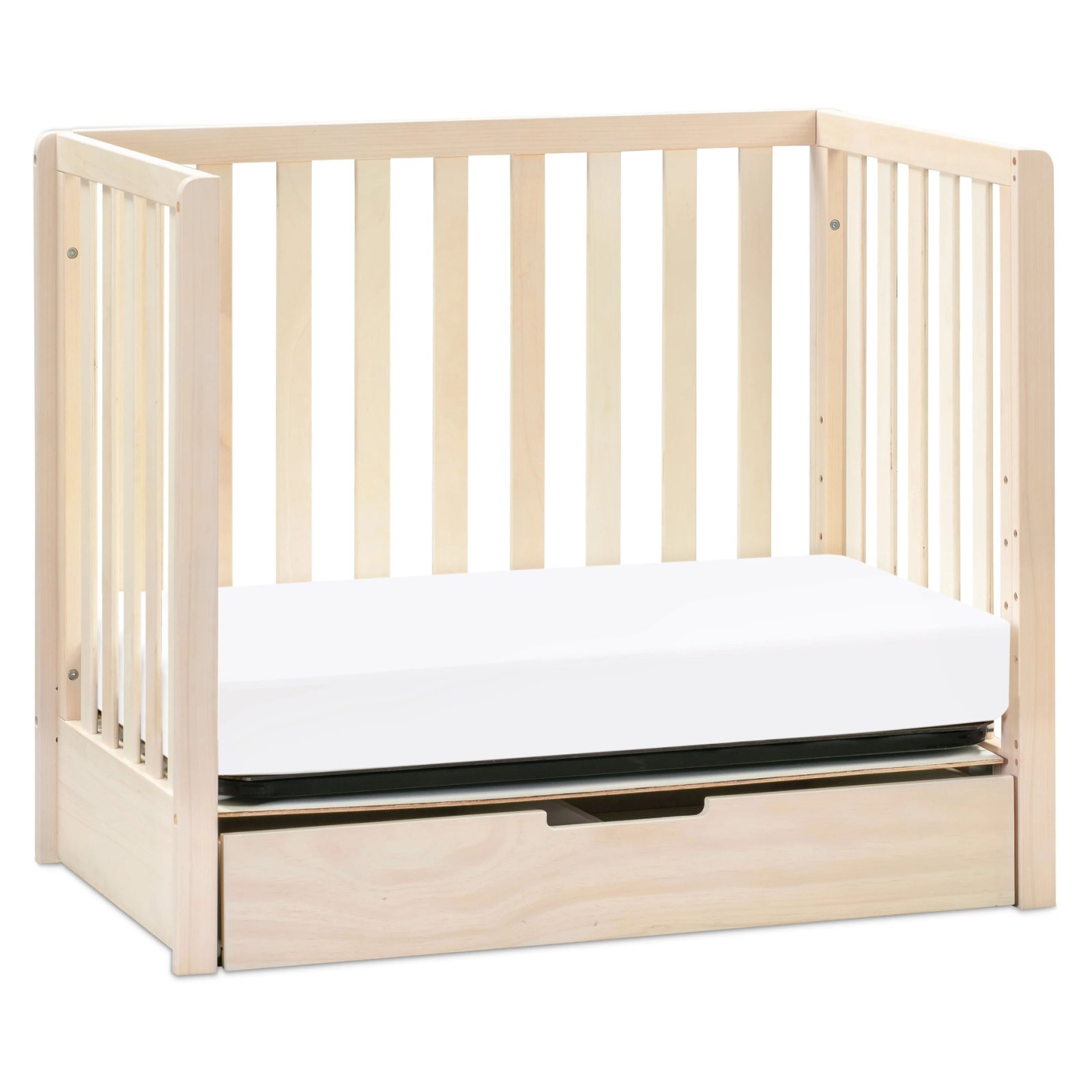 Colby 4 - In - 1 Convertible Mini Crib With Trundle Washed Natural