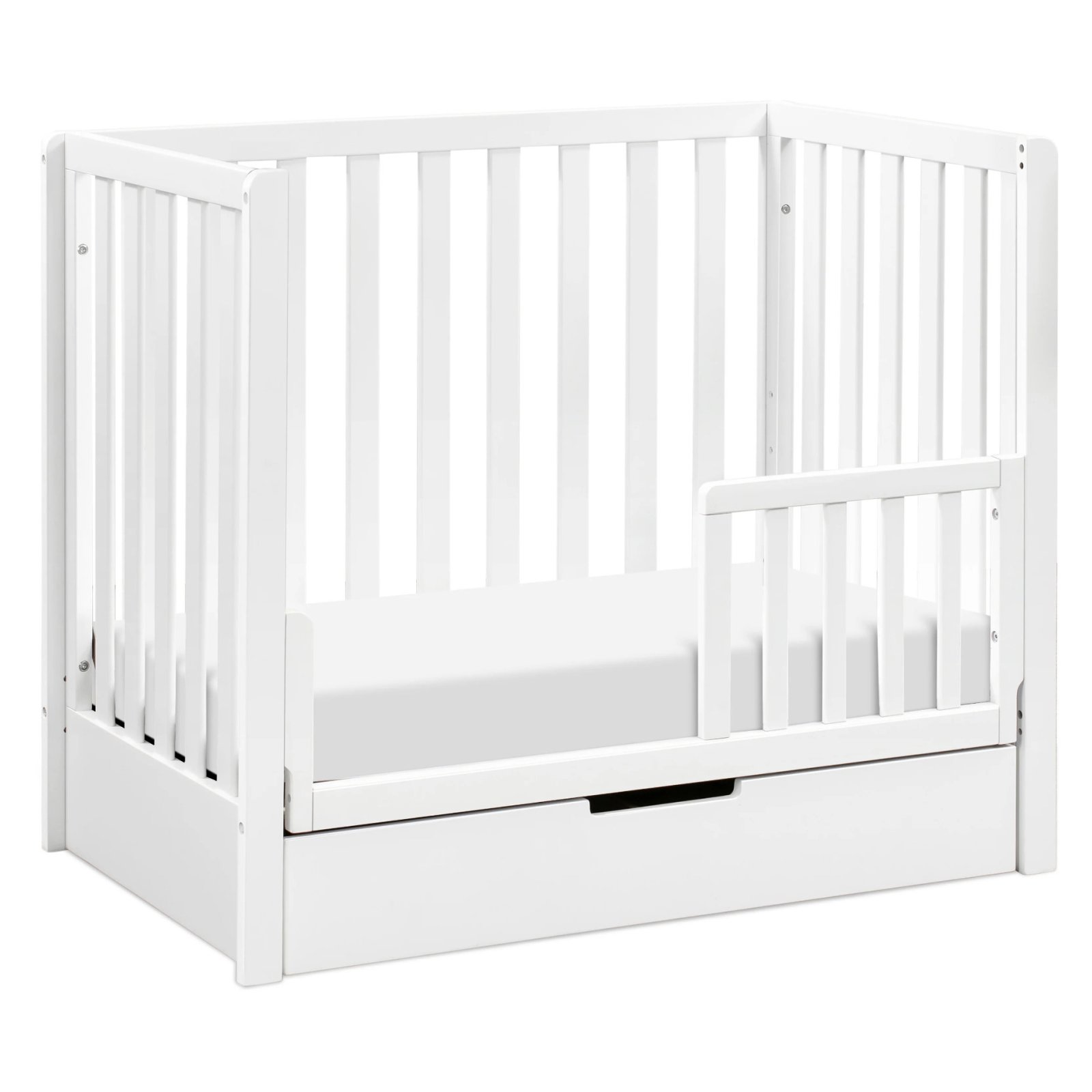 Colby 4 - In - 1 Convertible Mini Crib With Trundle White