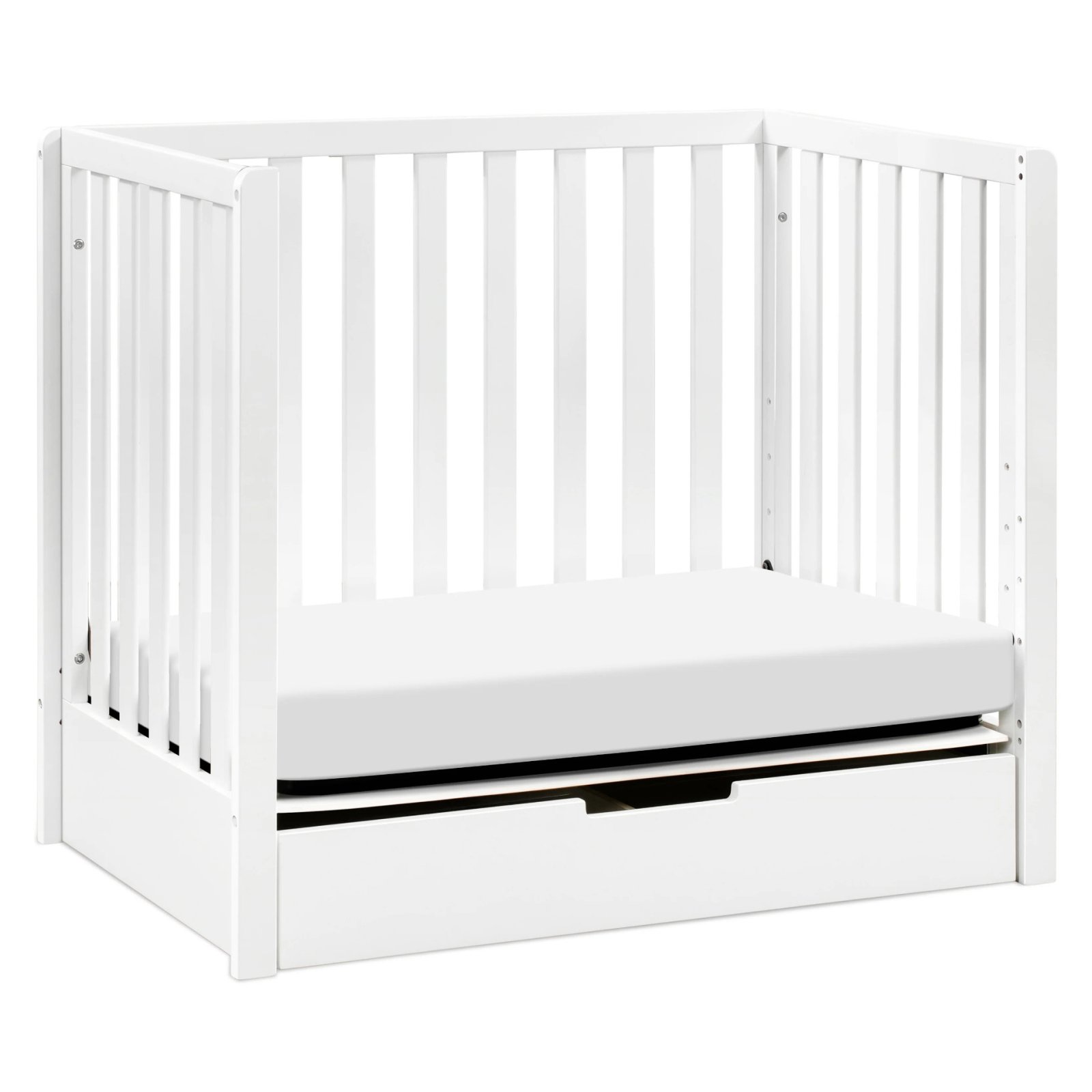 Colby 4 - In - 1 Convertible Mini Crib With Trundle White