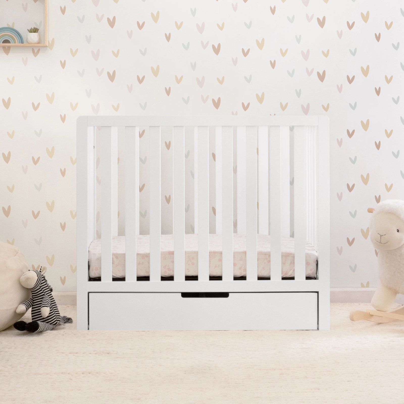 Colby 4 - In - 1 Convertible Mini Crib With Trundle White
