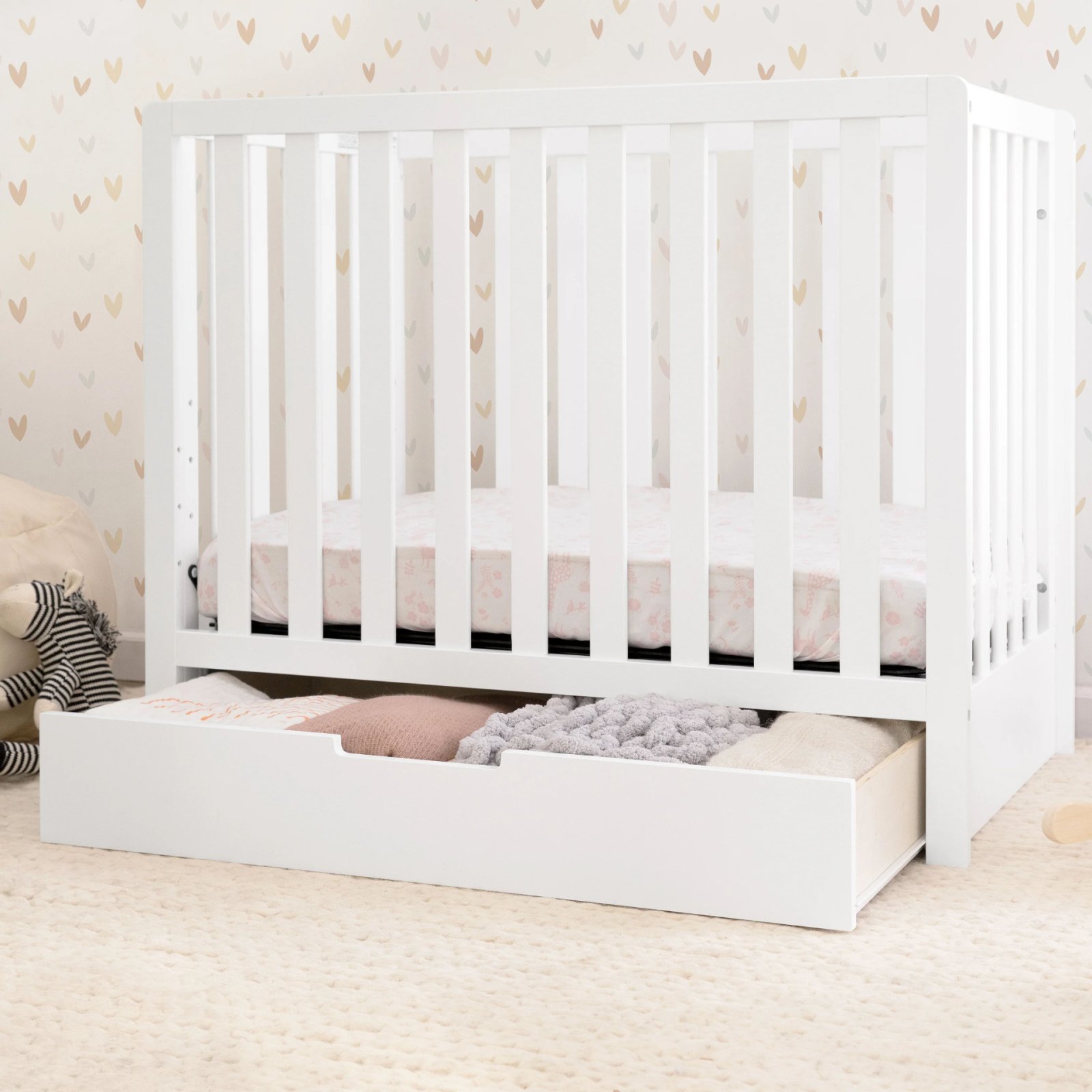 Colby 4 - In - 1 Convertible Mini Crib With Trundle White