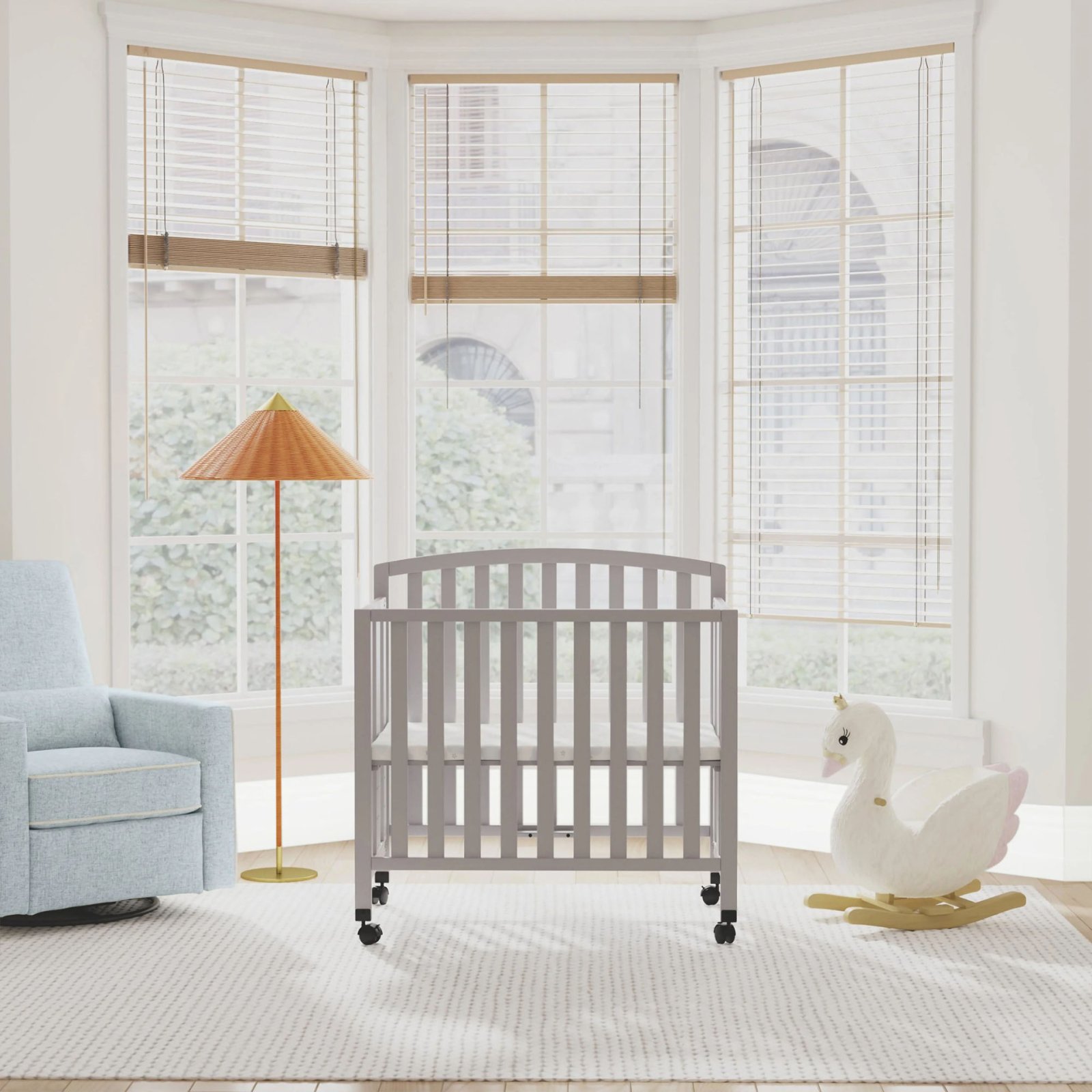 Dylan Portable Mini Crib 3 In 1 - Grey
