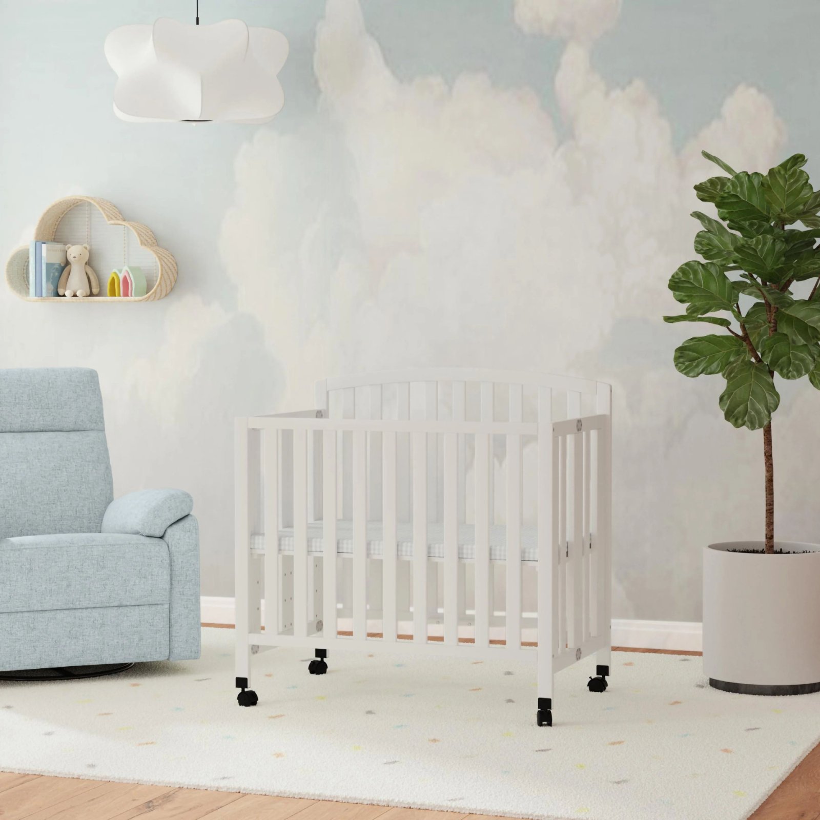 Dylan Portable Mini Crib 3 In 1 - White