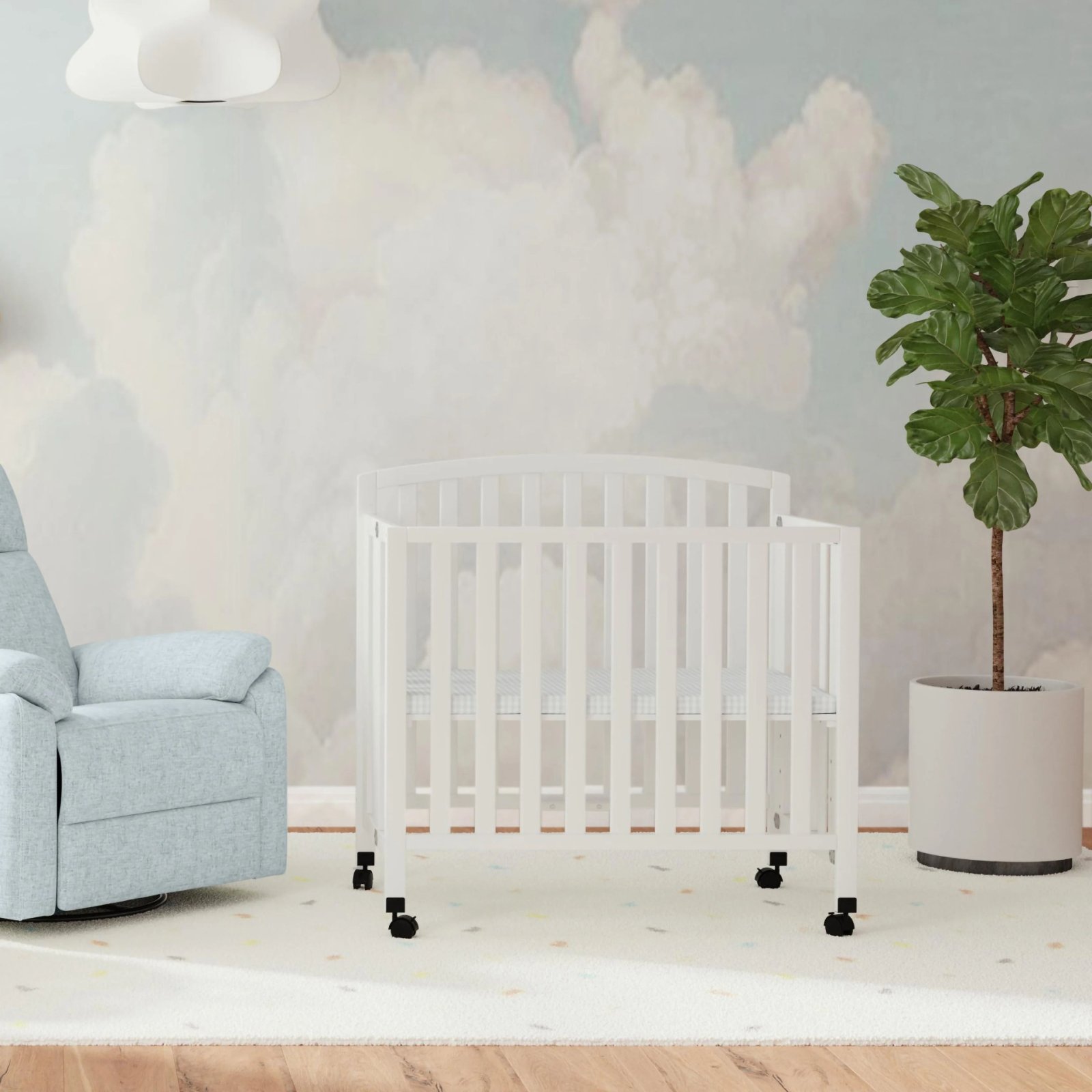 Dylan Portable Mini Crib 3 In 1 - White