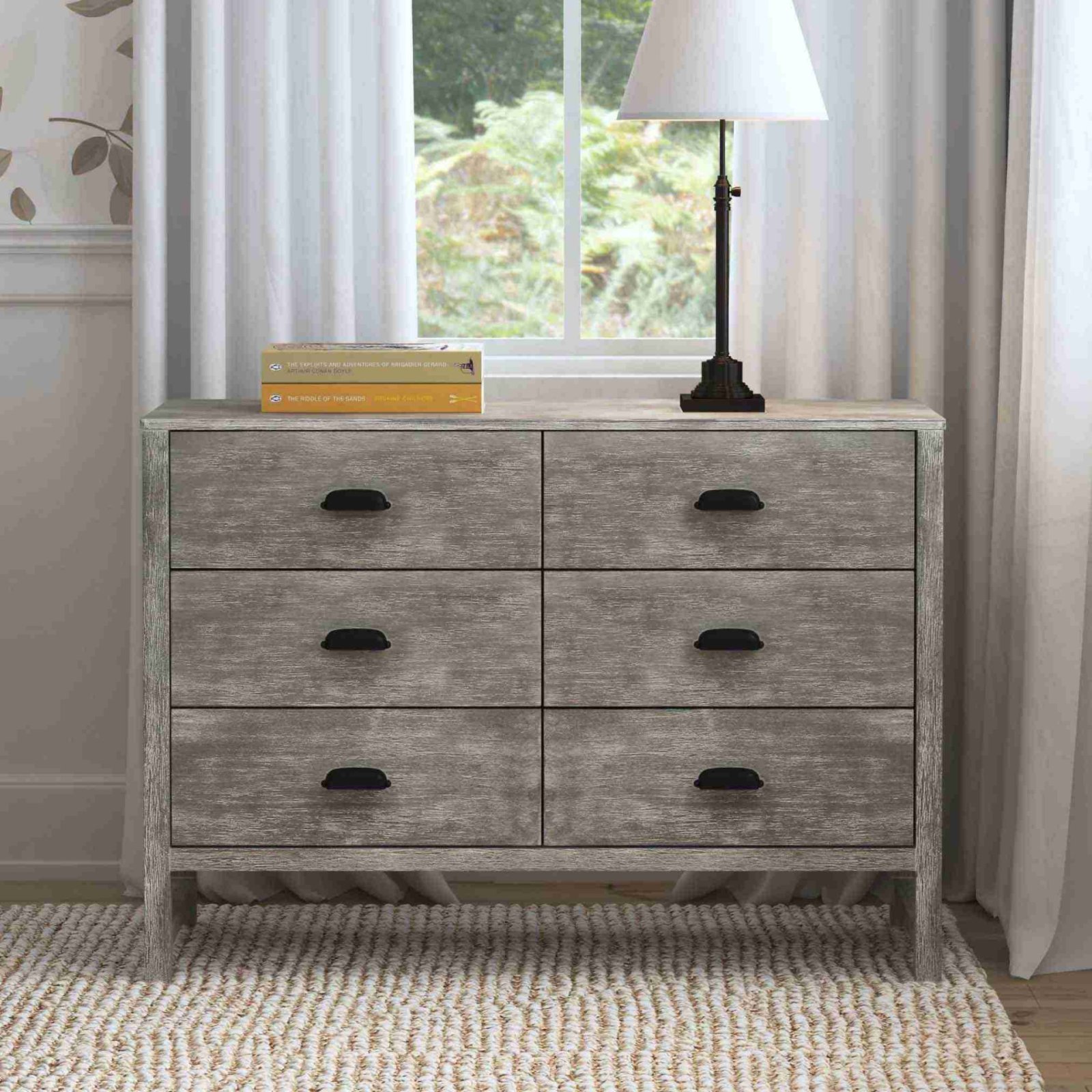 Fairway 6 Drawer Double Dresser - Cottage Grey