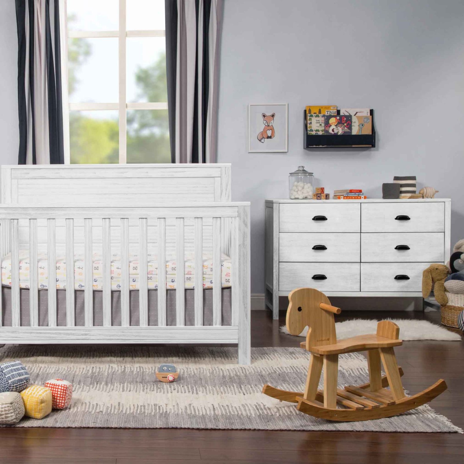 Fairway 6 Drawer Double Dresser - Cottage White