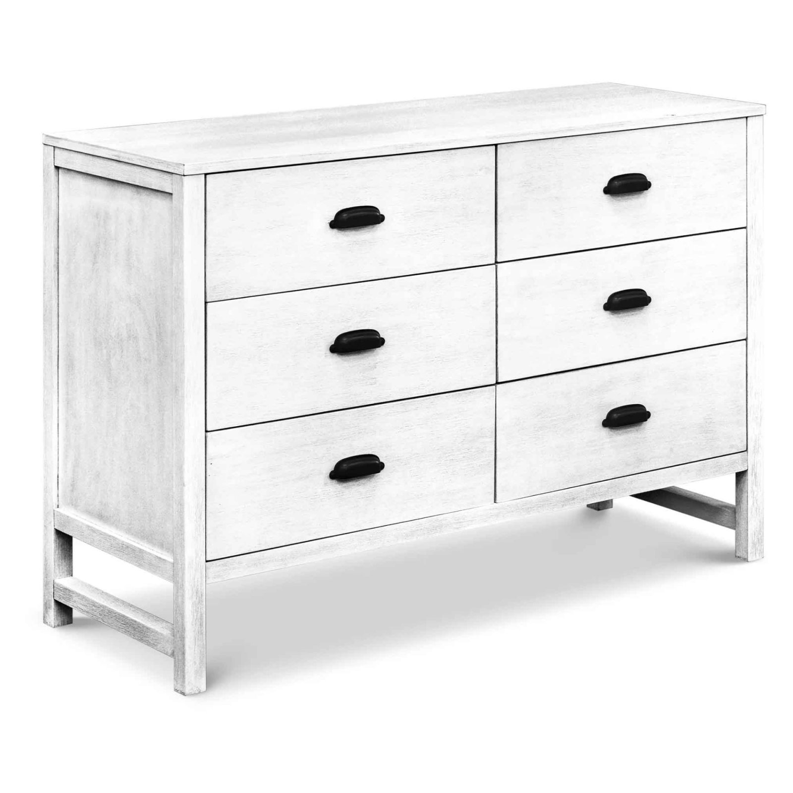 Fairway 6 Drawer Double Dresser - Cottage White