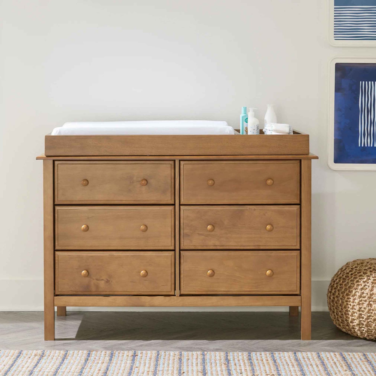 Jayden 6 Drawer Double Dresser Chestnut