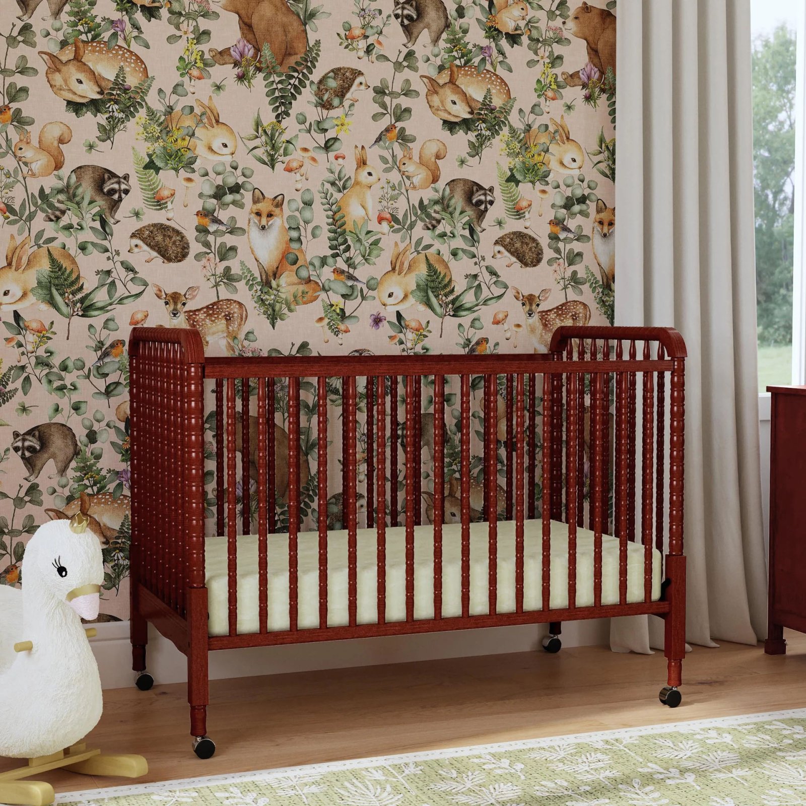 Jenny Lind 3 In 1 Convertible Crib - Cherry