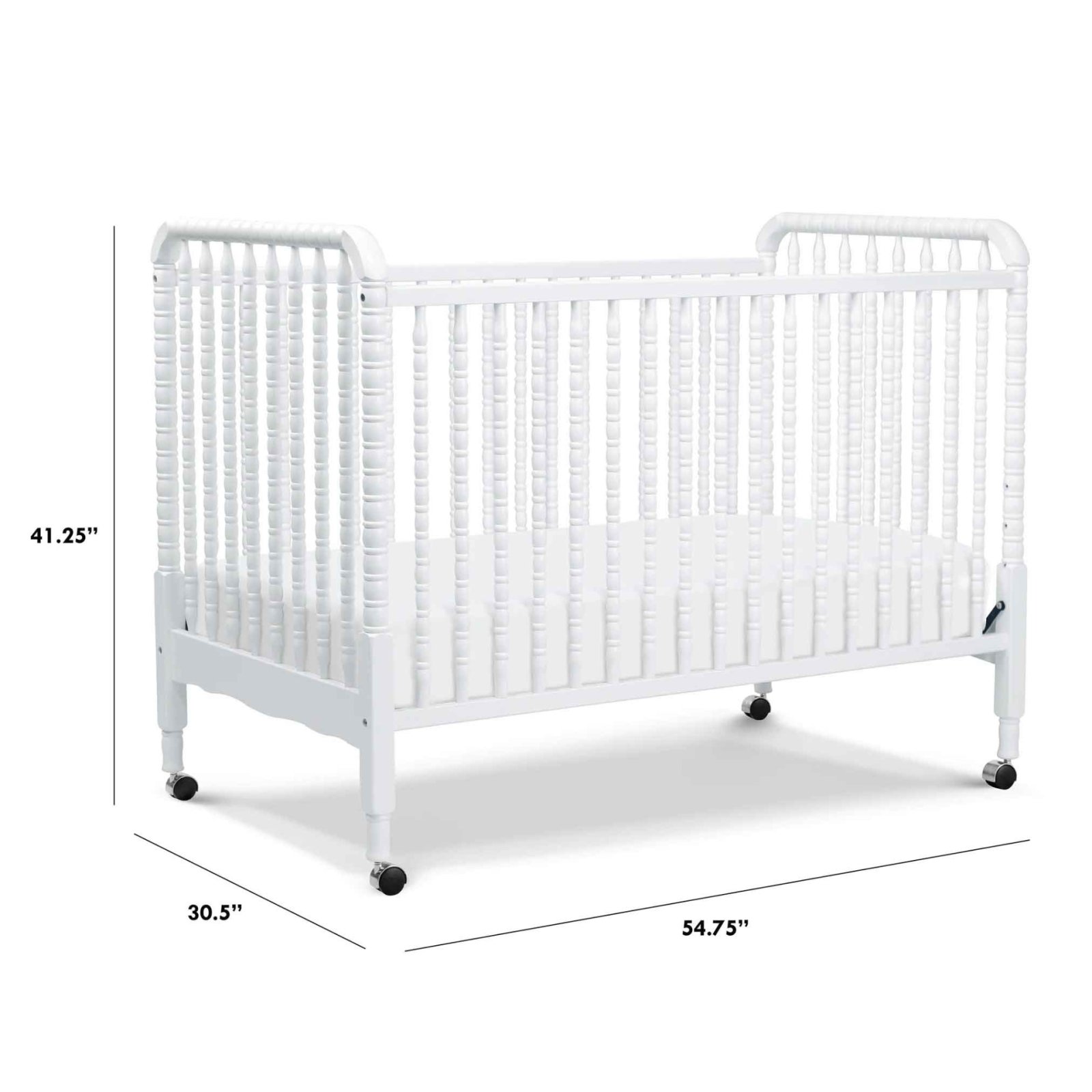 Jenny Lind 3 In 1 Convertible Crib - White