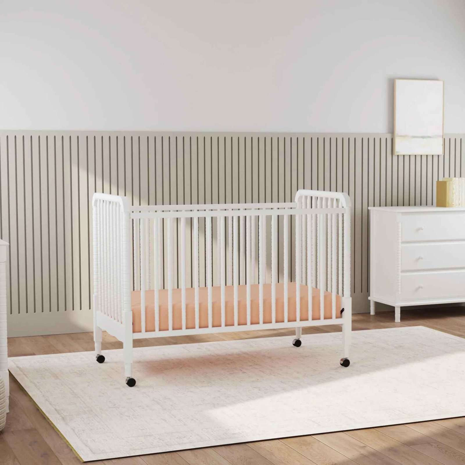 Jenny Lind 3 In 1 Convertible Crib - White