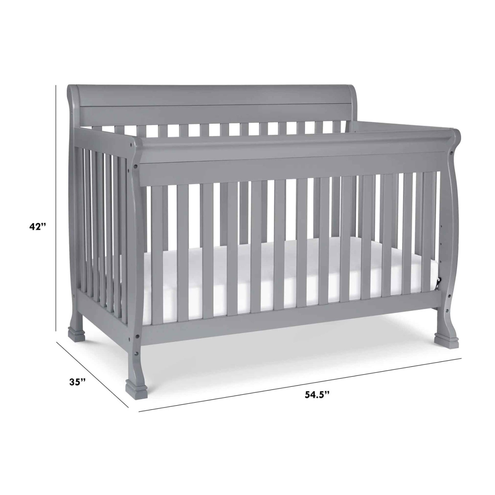 Kalani 4 In 1 Convertible Crib - Grey