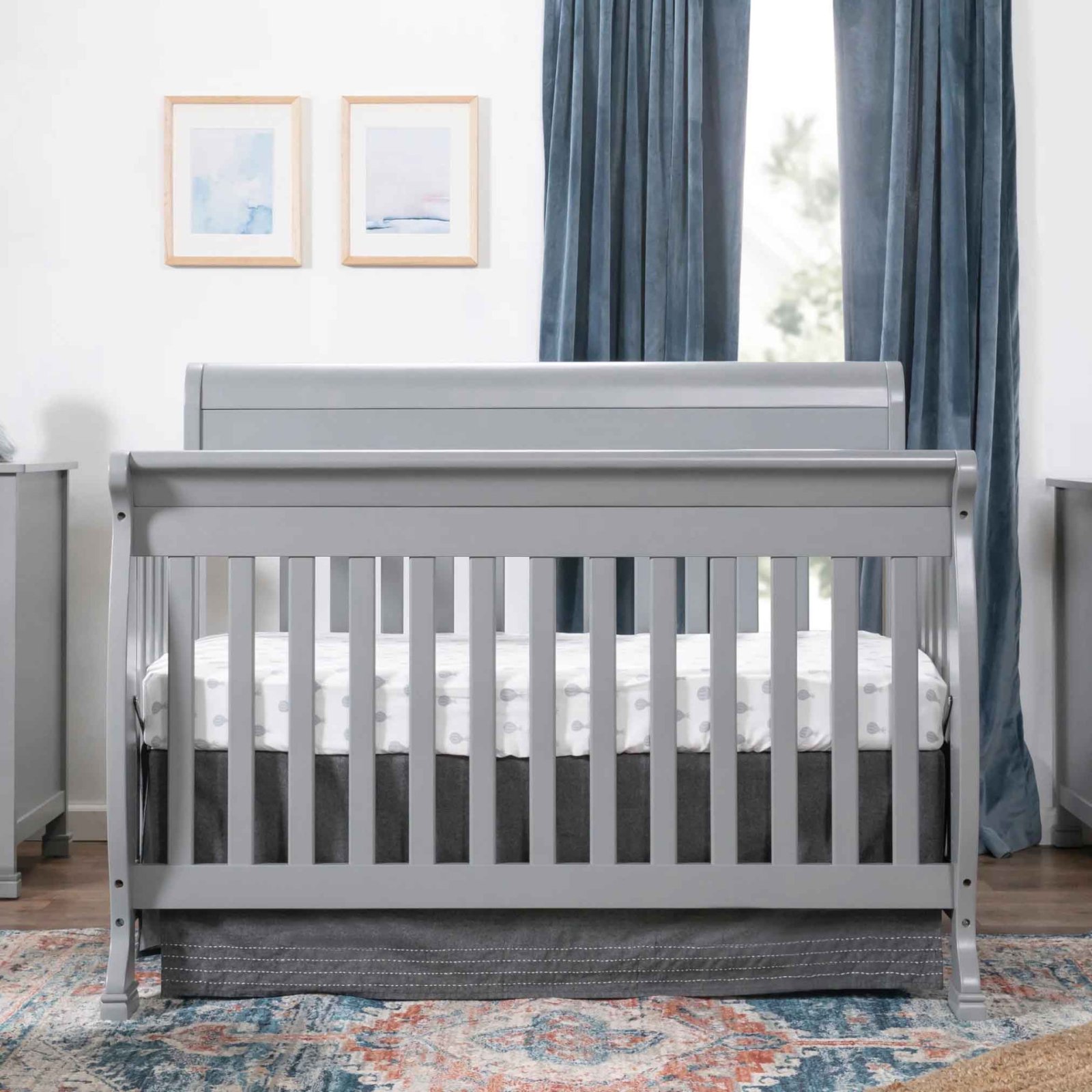 Kalani 4 In 1 Convertible Crib - Grey