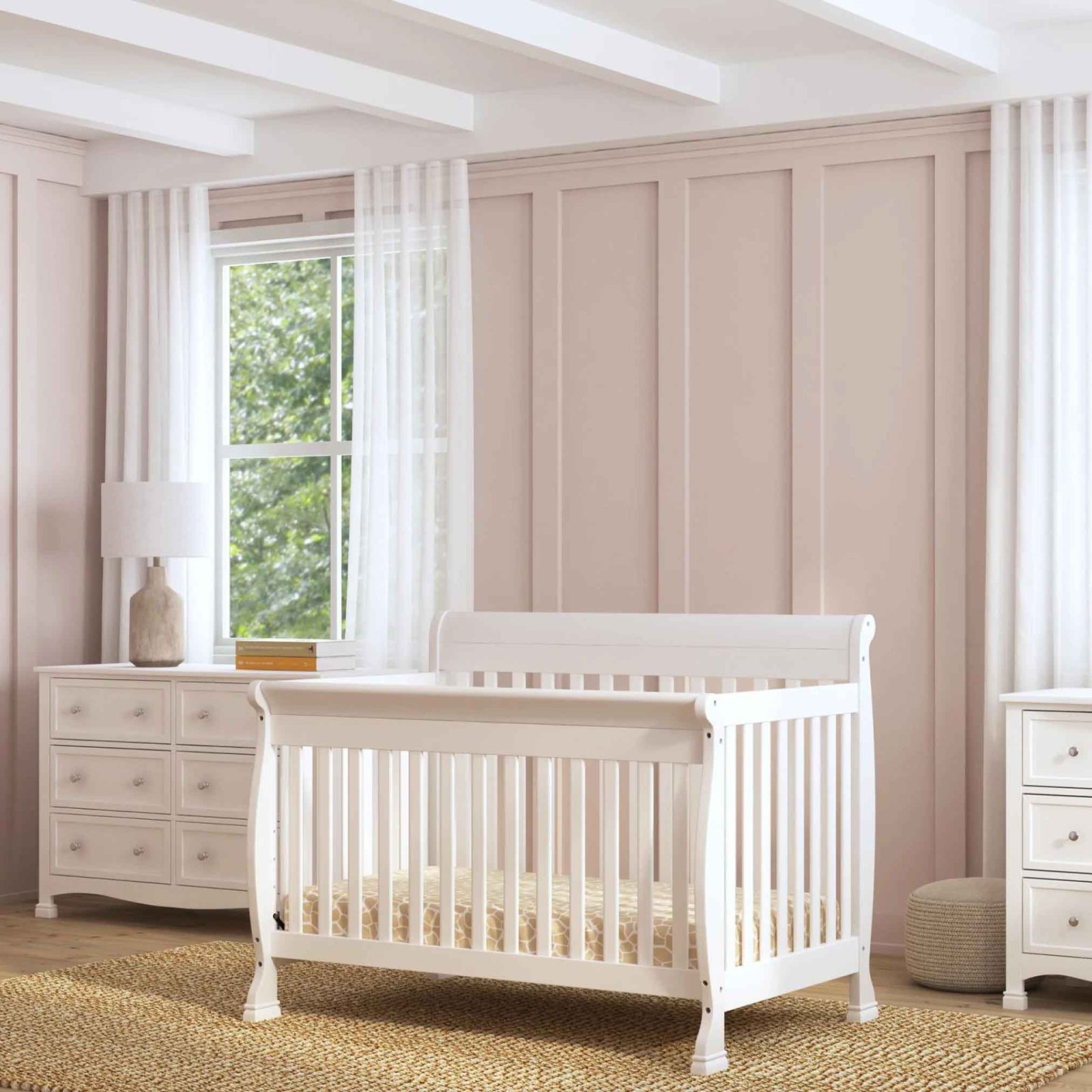 Kalani 4 In 1 Convertible Crib - White