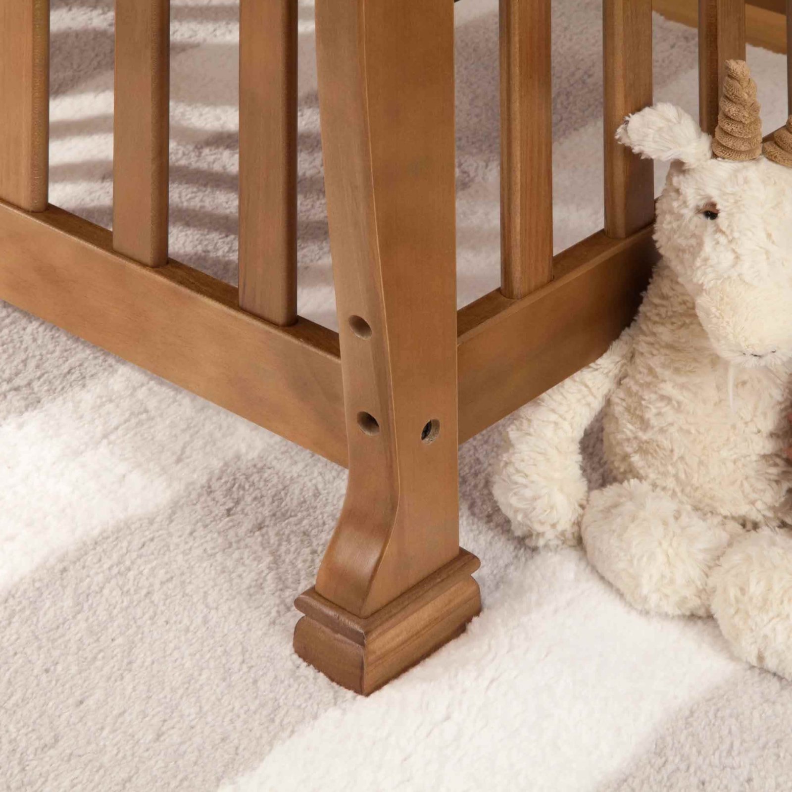 Kalani 4 In 1 Convertible Mini Crib - Chestnut