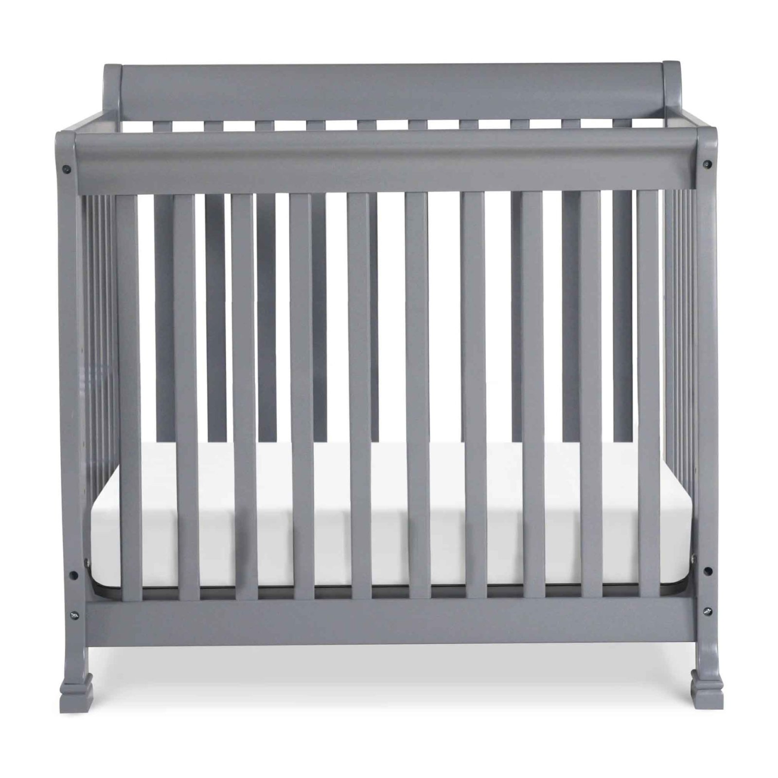 Kalani 4 In 1 Convertible Mini Crib - Grey