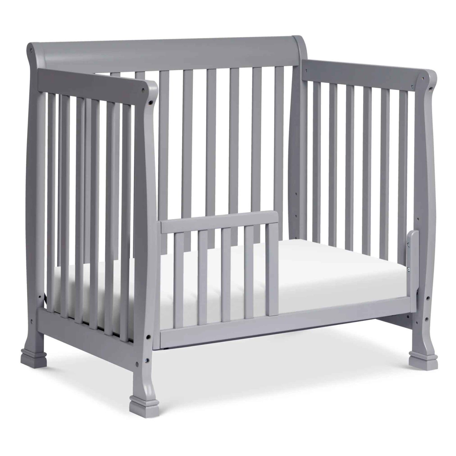Kalani 4 In 1 Convertible Mini Crib - Grey