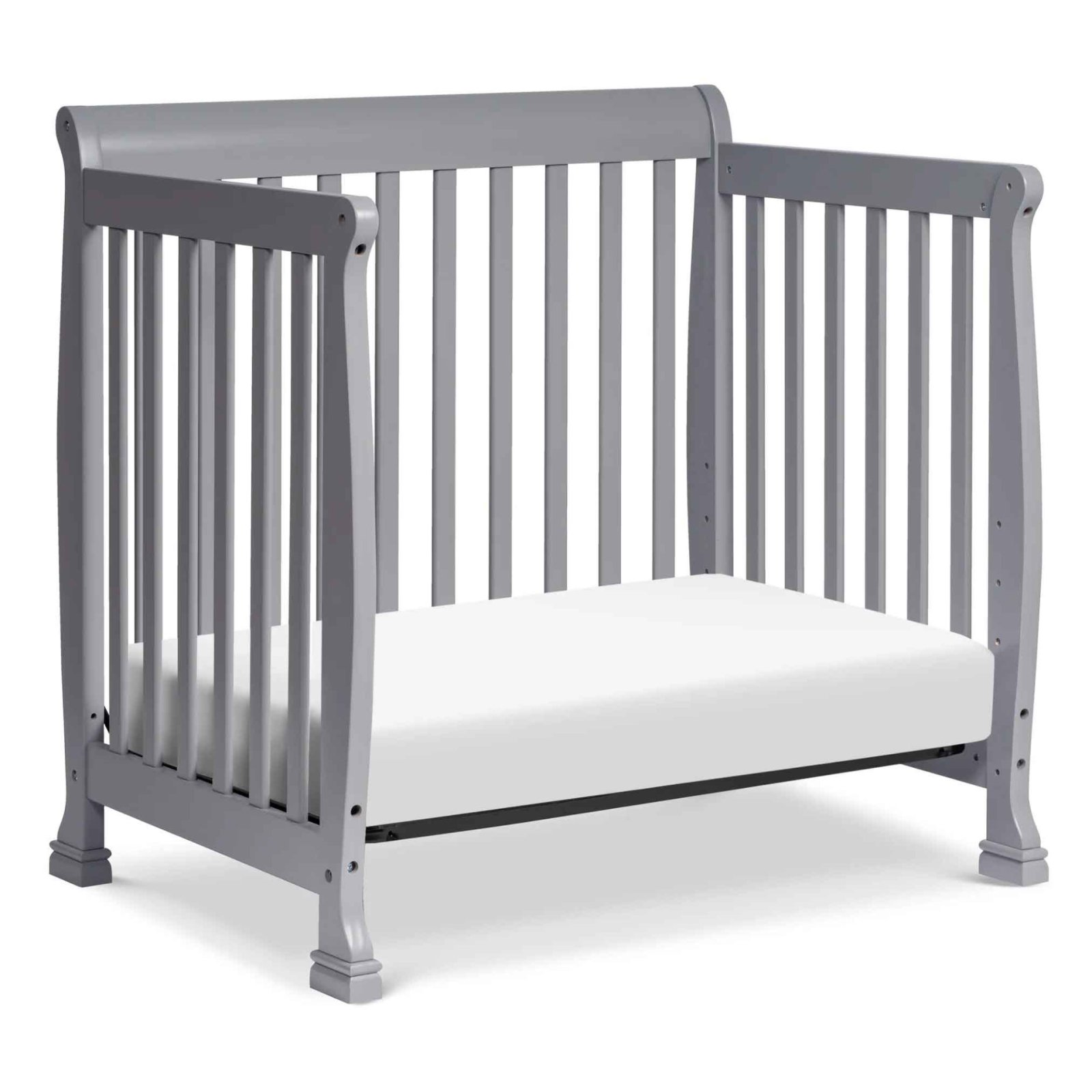 Kalani 4 In 1 Convertible Mini Crib - Grey